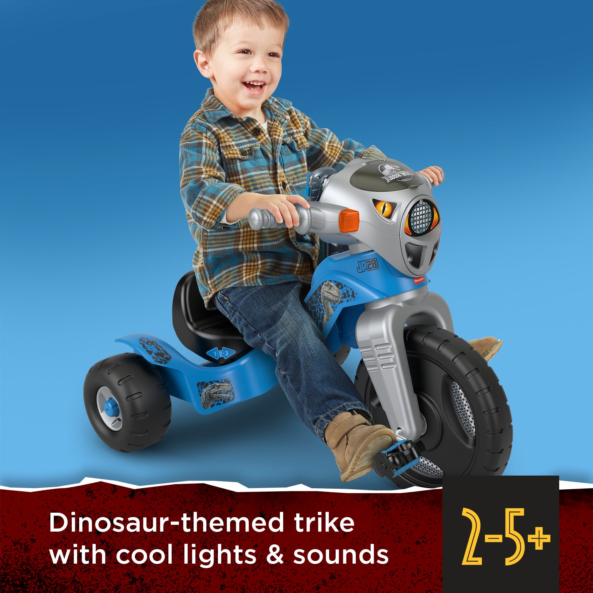 Fisher Price Jurassic World Trike with Lights Sounds Mattel