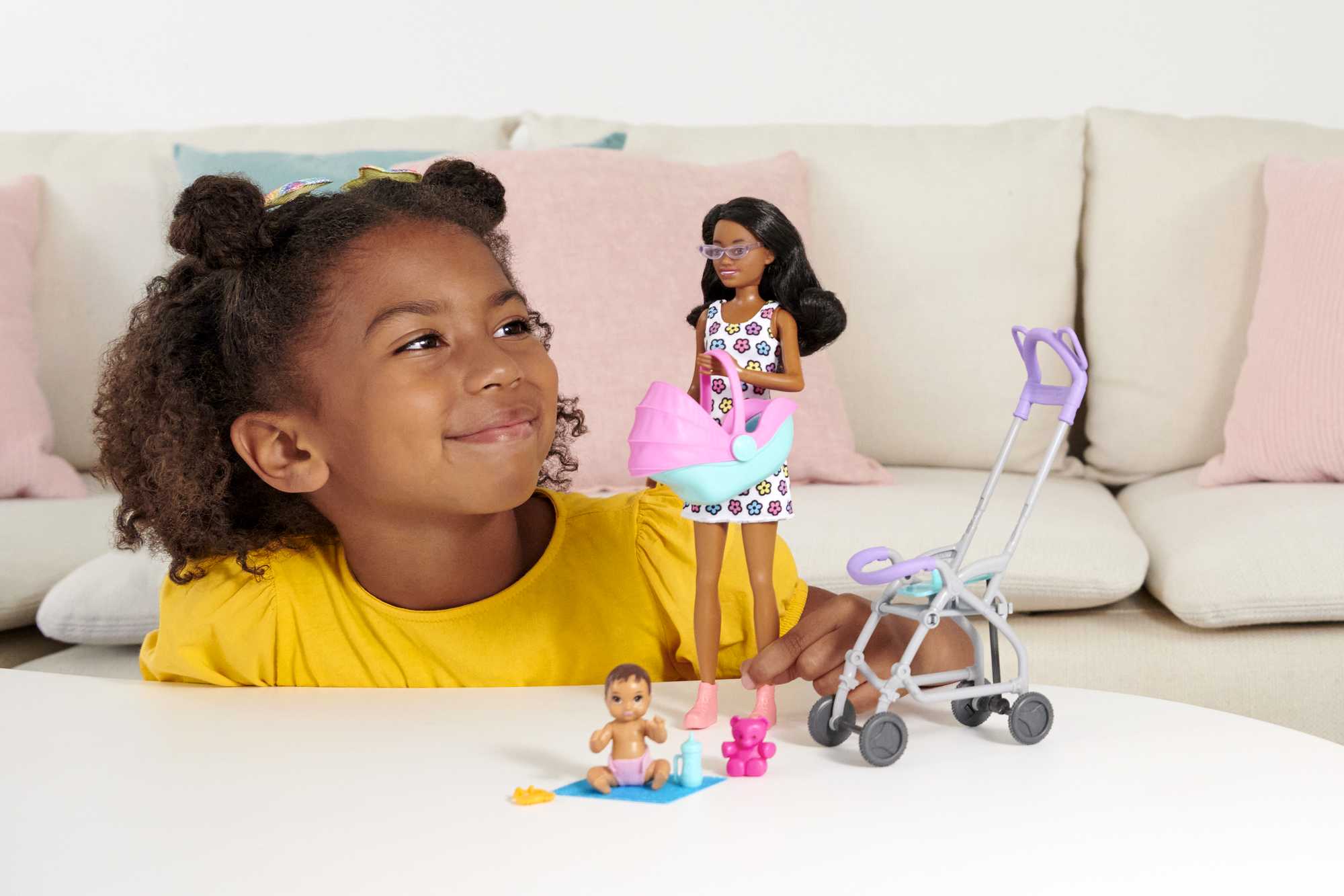 Barbie skipper's babysitting stroller playset sale