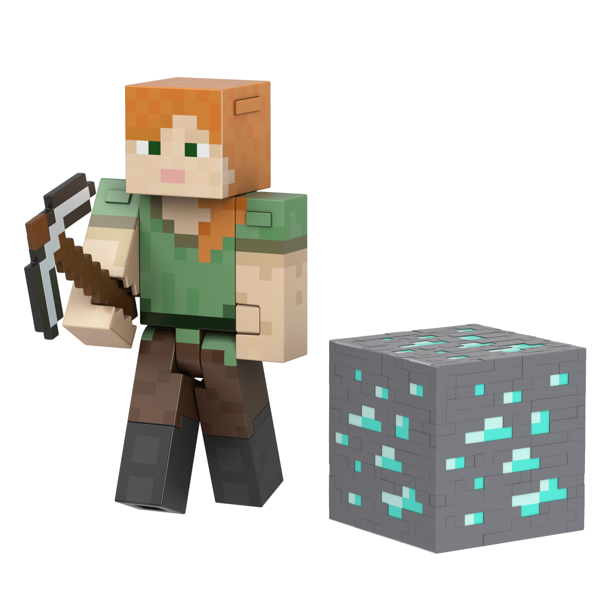 Figurine solaire articulée Minecraft Alex - Cadeau jeu Minecraft Figurine solaire articulée Minecraft Alex - Cadeau jeu Minecraft