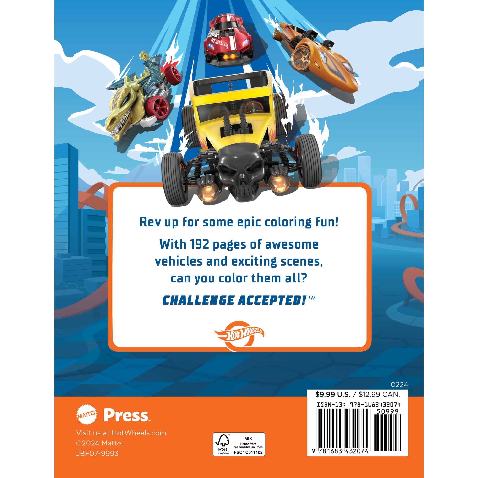 Hot Wheels Giant Coloring Book Mattel