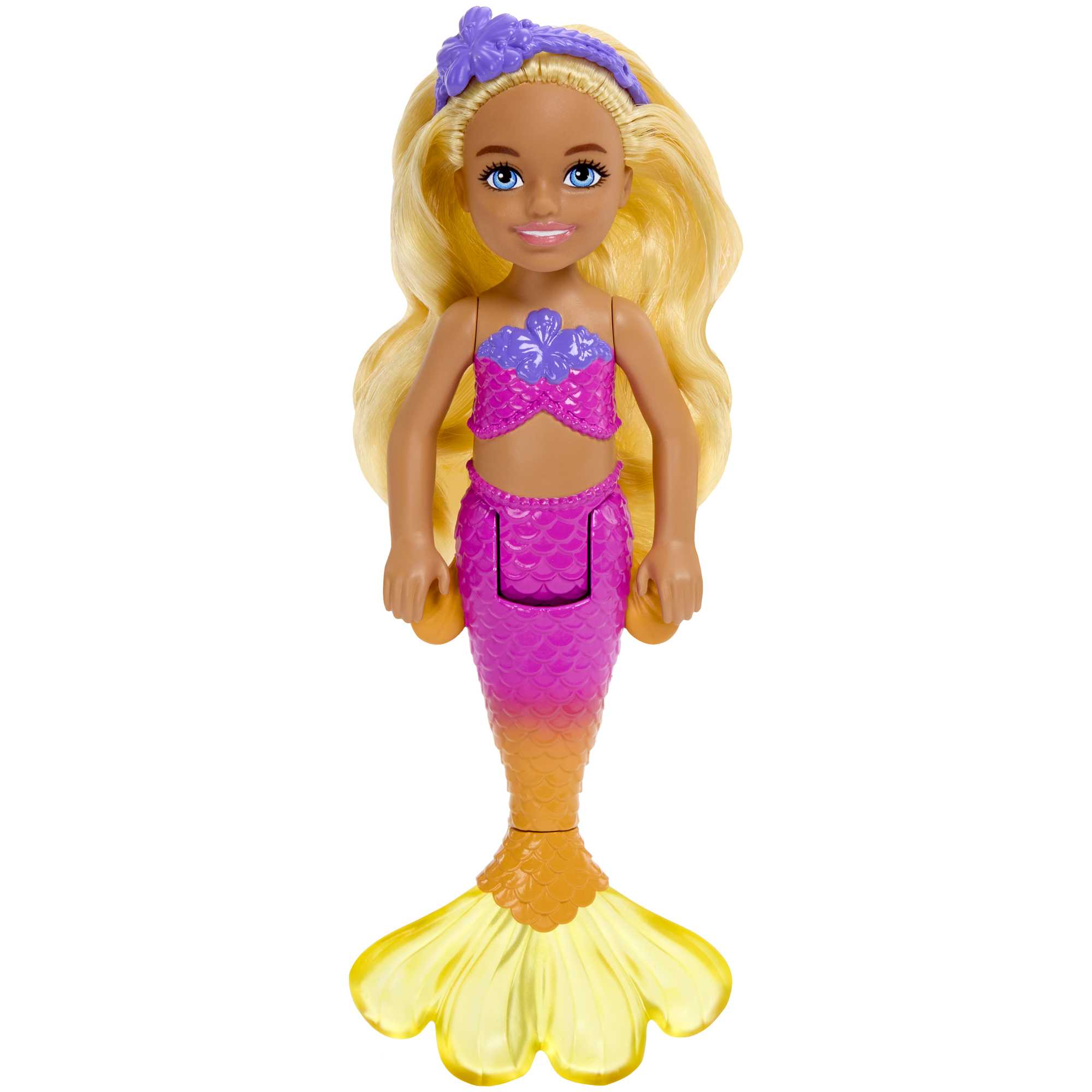 This Barbie Chelsea doll is a magical mermaid with wavy blond hair a headband and ombre tail Browse enchanting Barbie dolls toys and gifts at Shop.Mattel