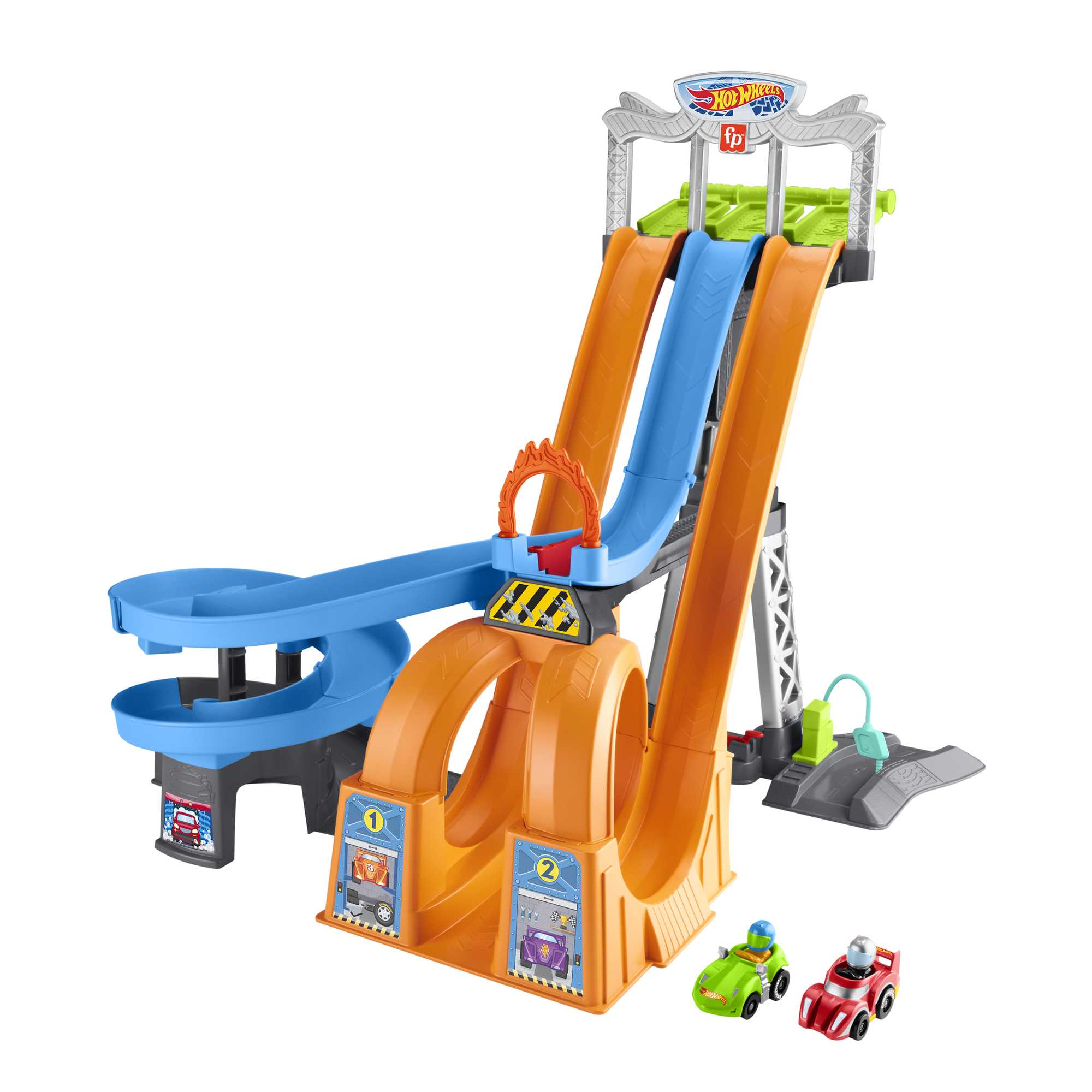 Hot Wheels Racing Loops Tower Little People Playset Mattel