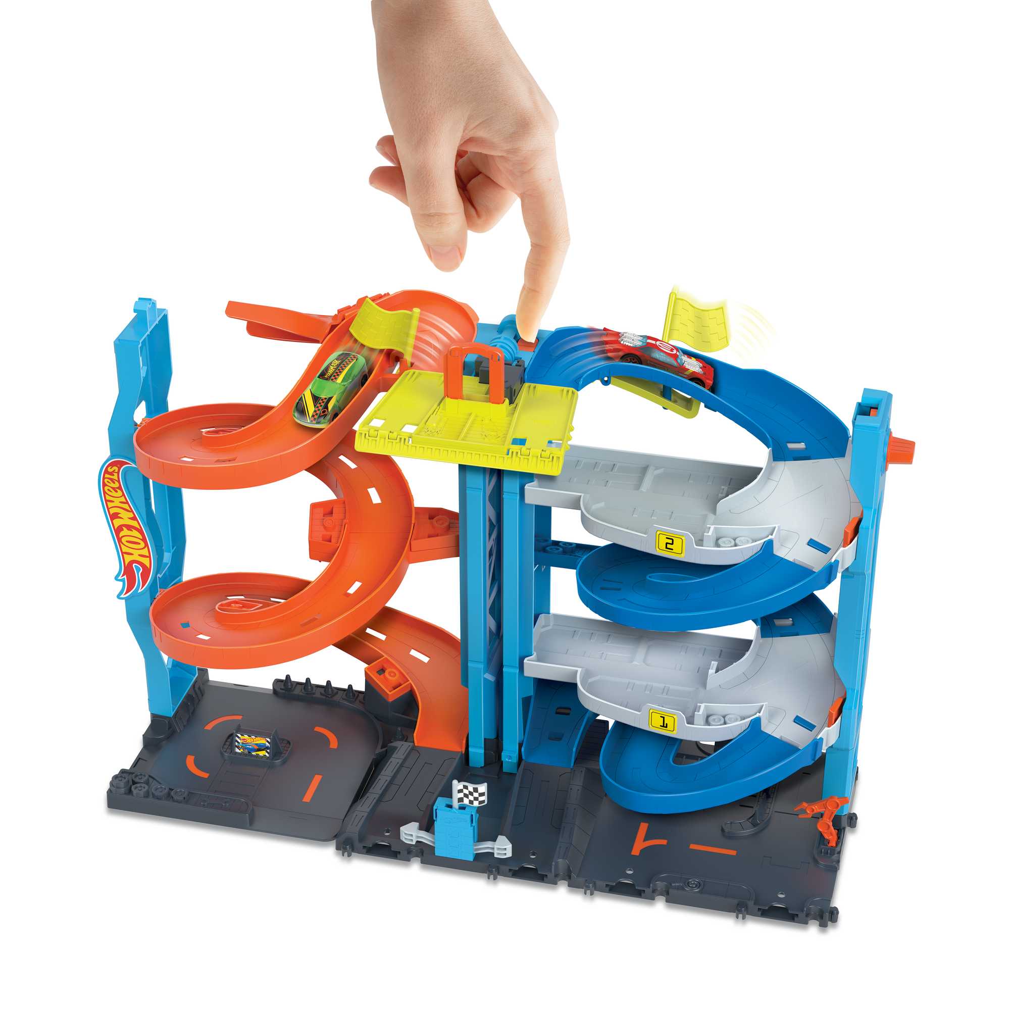 Tapis De Jeu Hot Wheels 80x70 Cm - Surface Lavable Antidérapante, 1 Voiture Incluse - Pour Enfants 3 Ans Et +