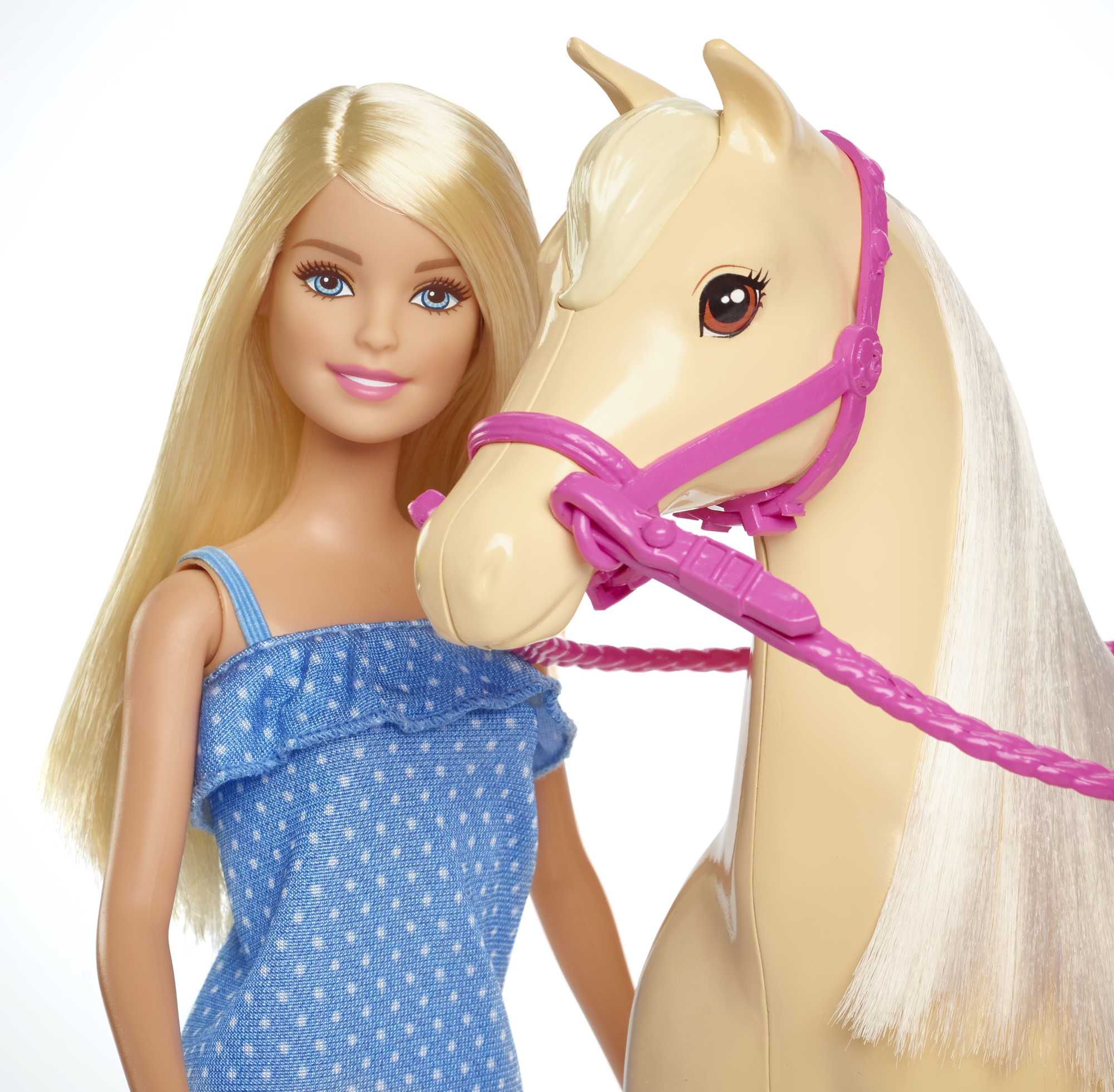 Barbie Doll & Horse Playset, Blonde Hair with Riding Accessories | Mattel