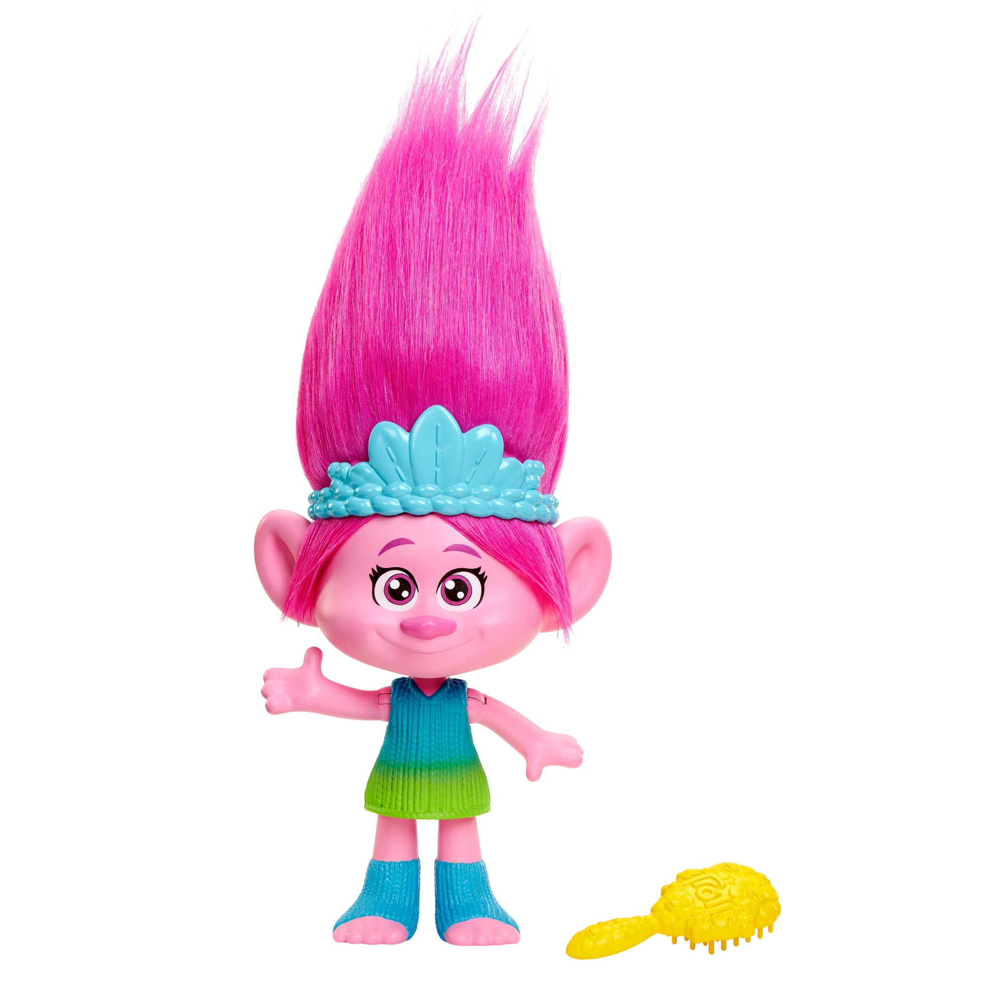 Polly Pocket & DreamWorks Trolls Compact Playset with Poppy & Branch Dolls  & 13 Accessories