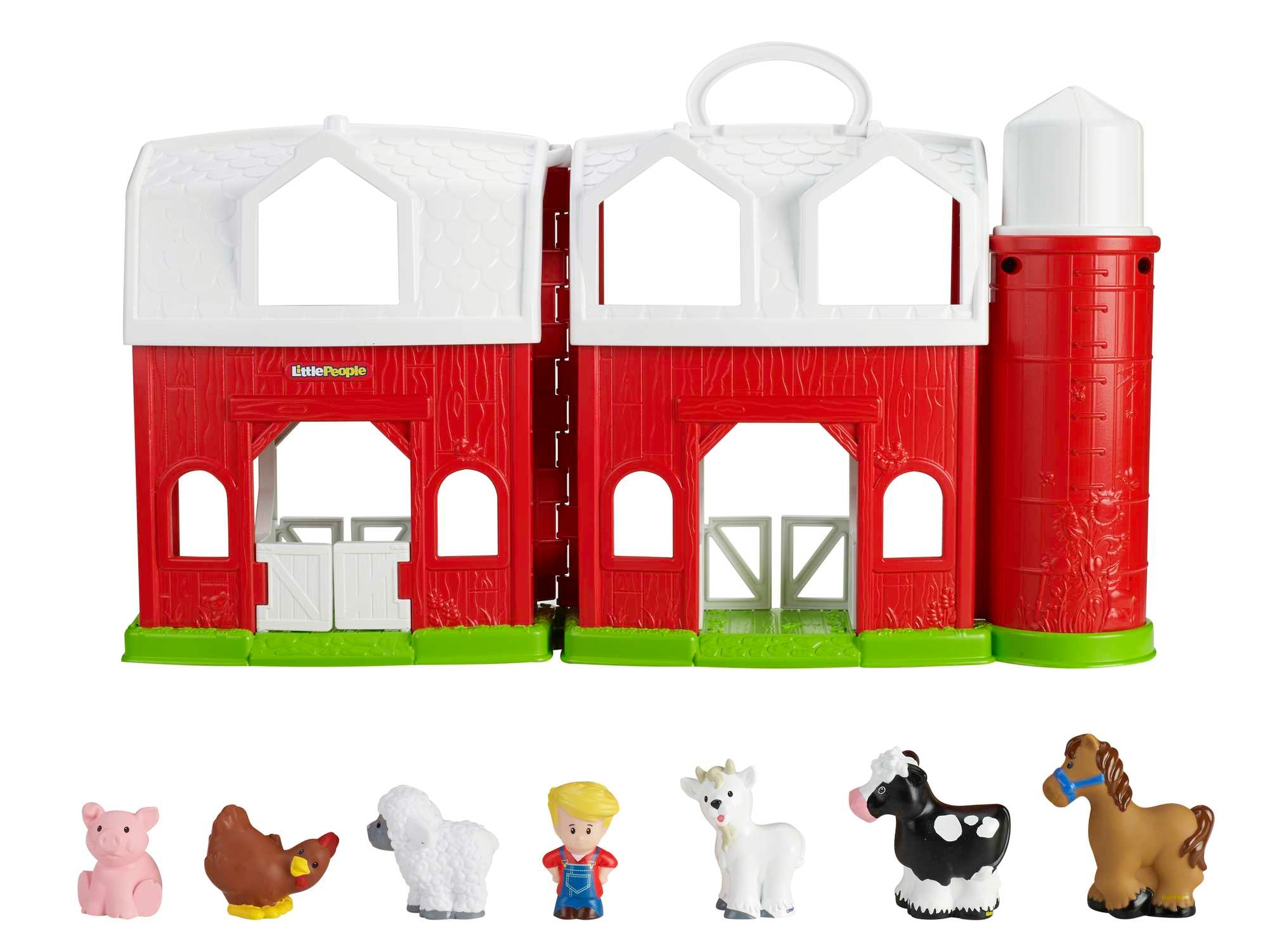 Fisher Price Little People Farm Barn Animals Storage Case Vegetable Stand