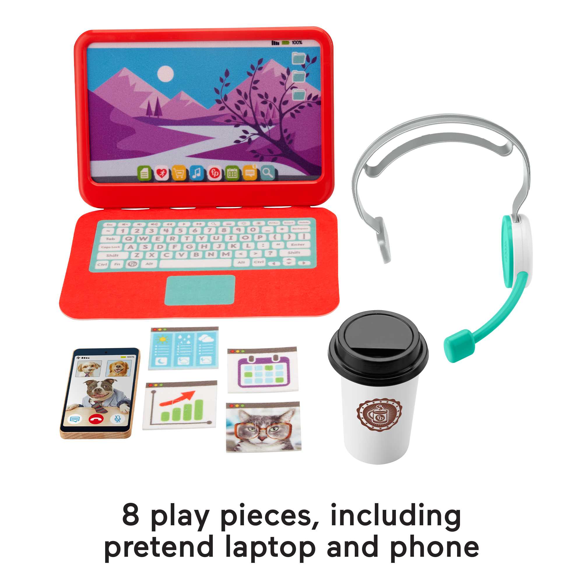 Fisher-Price My Home Office, Pretend Laptop Play Set