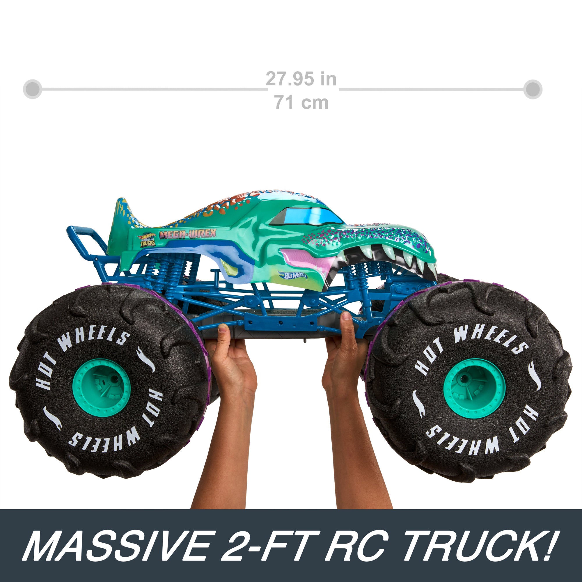 Hot Wheels Monster Trucks RC Battery-Powered 1:6th Scale Mega-Wrex | Mattel