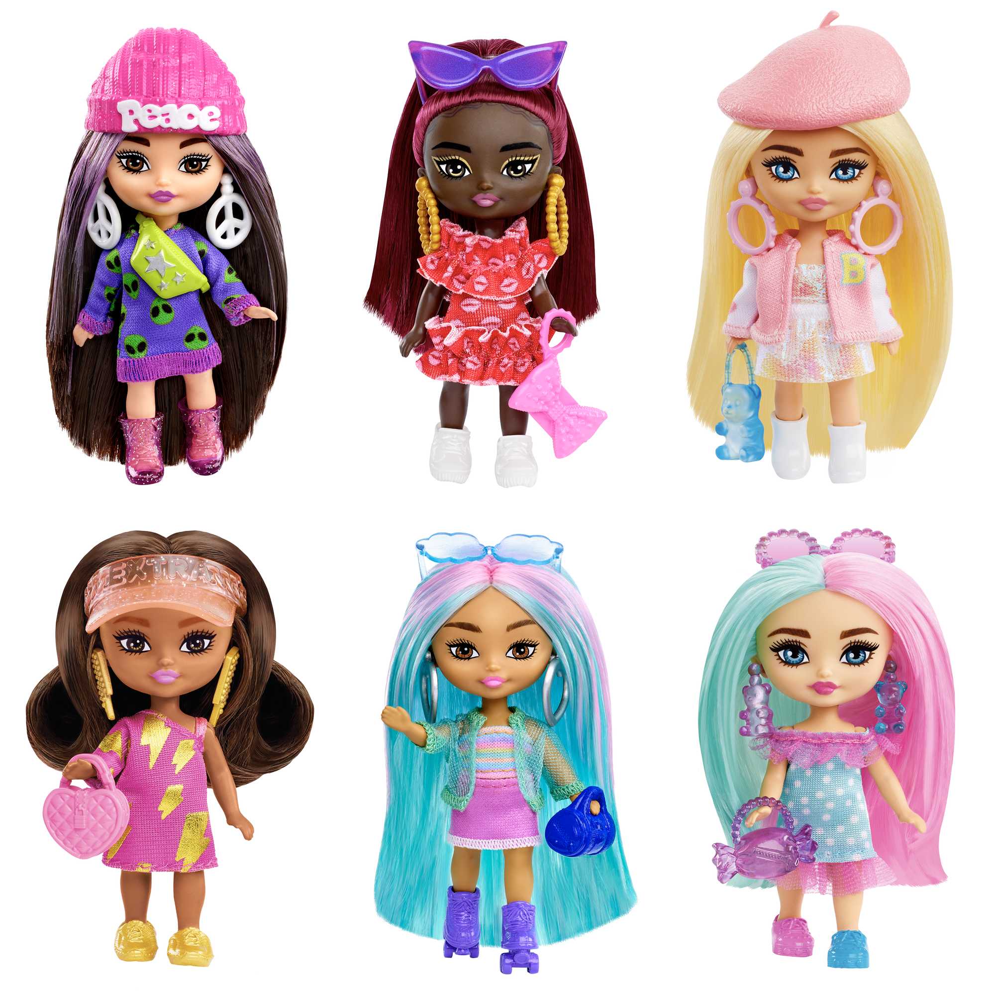 Barbie Extra Mini Minis Boneca Vestido com Raios
