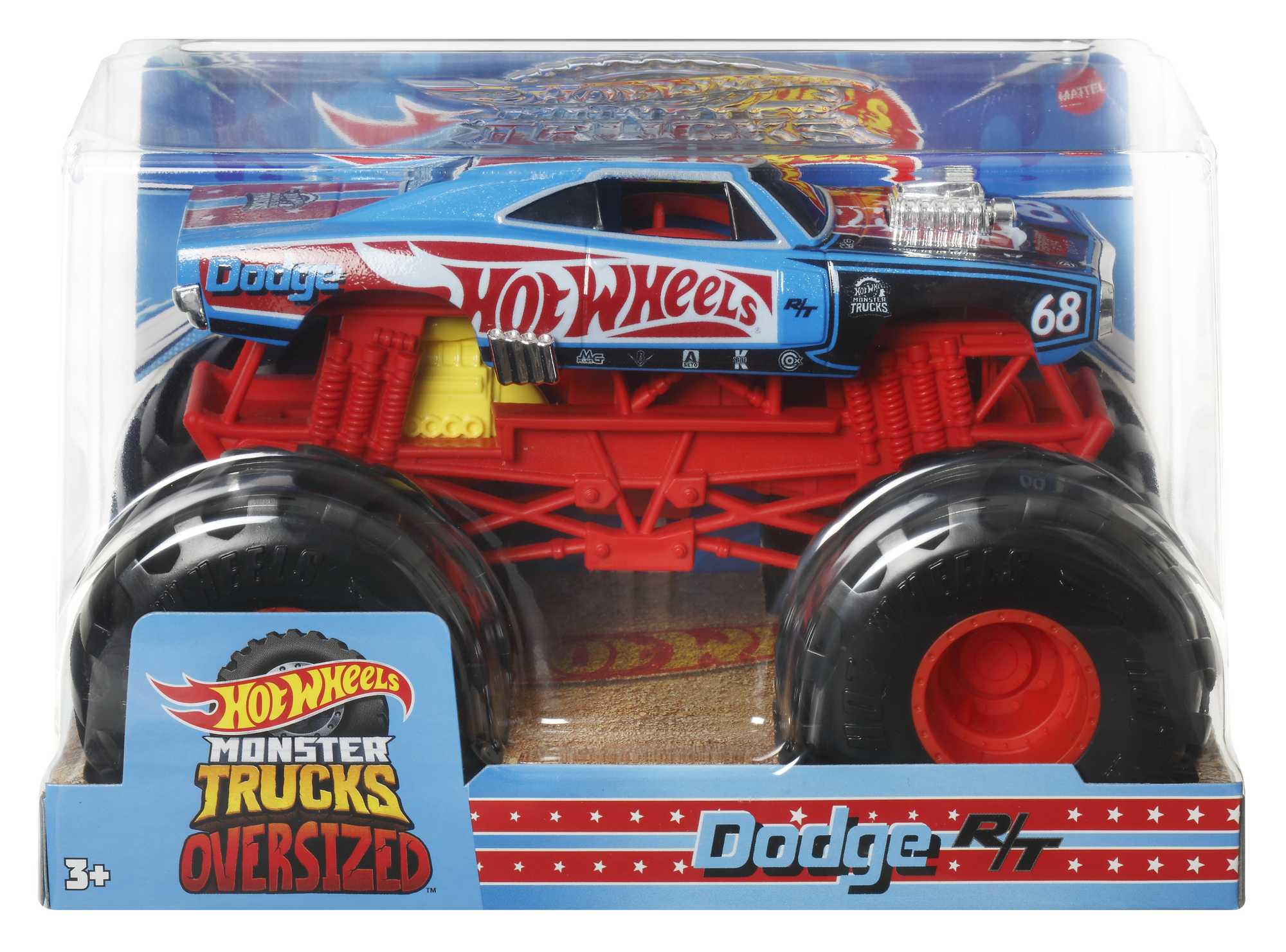 Hot Wheels Monster Trucks Vehículo de Juguete 1970 Dodge Charger Escala 1:24