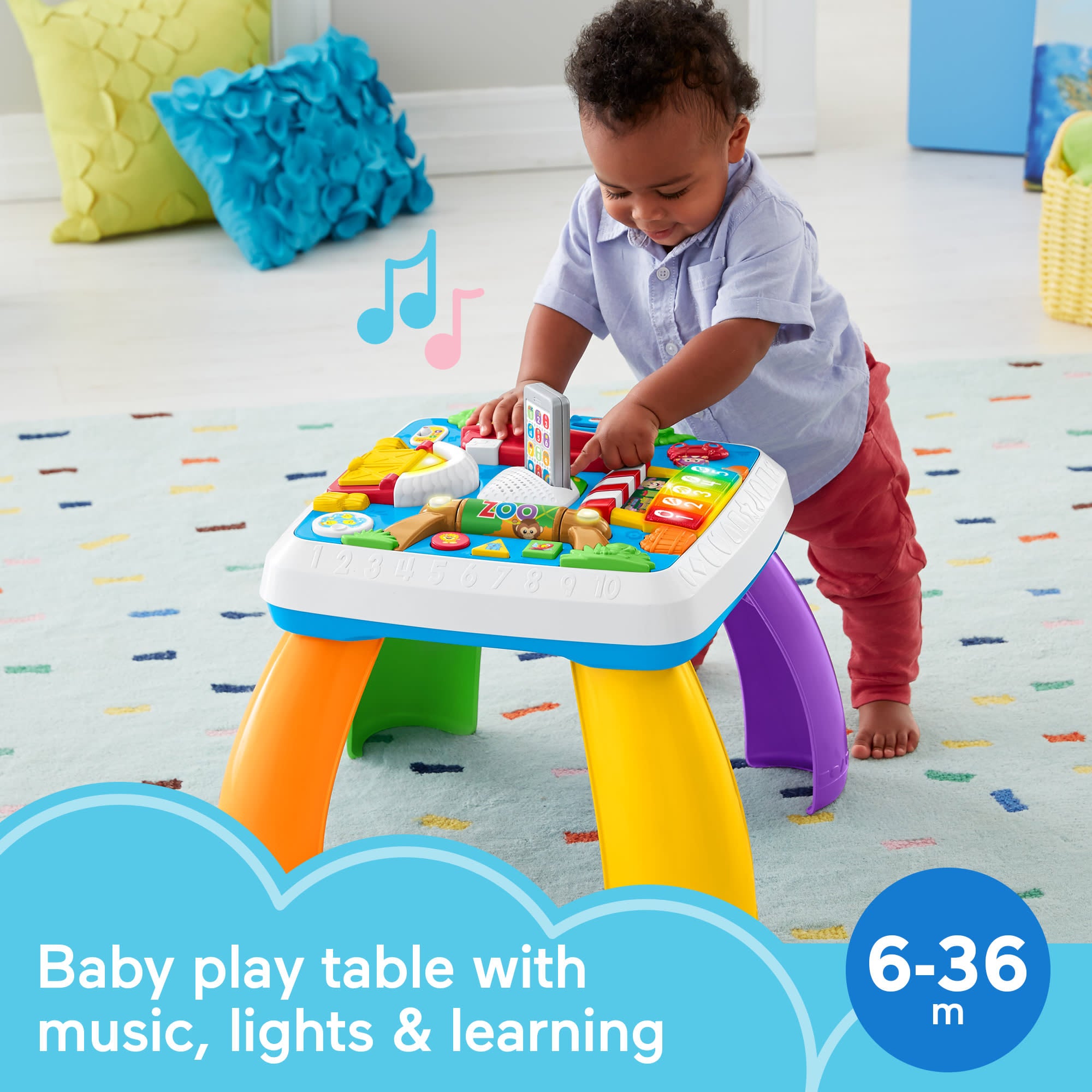  Fisher-Price Laugh & Learn Baby & Toddler Toy Wake Up & Learn Coffee  Mug with Lights Music and Learning Content for Ages 6+ Months : Toys & Games