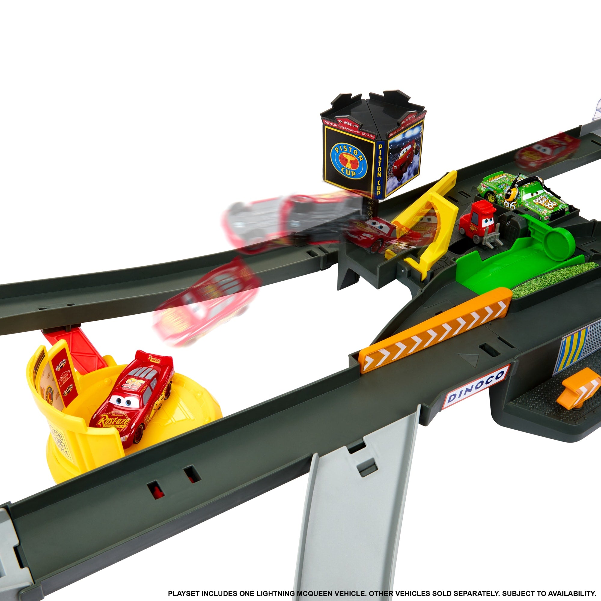 Cars de Disney y Pixar Pista de Juguete Set de Carreras Copa Pistón
