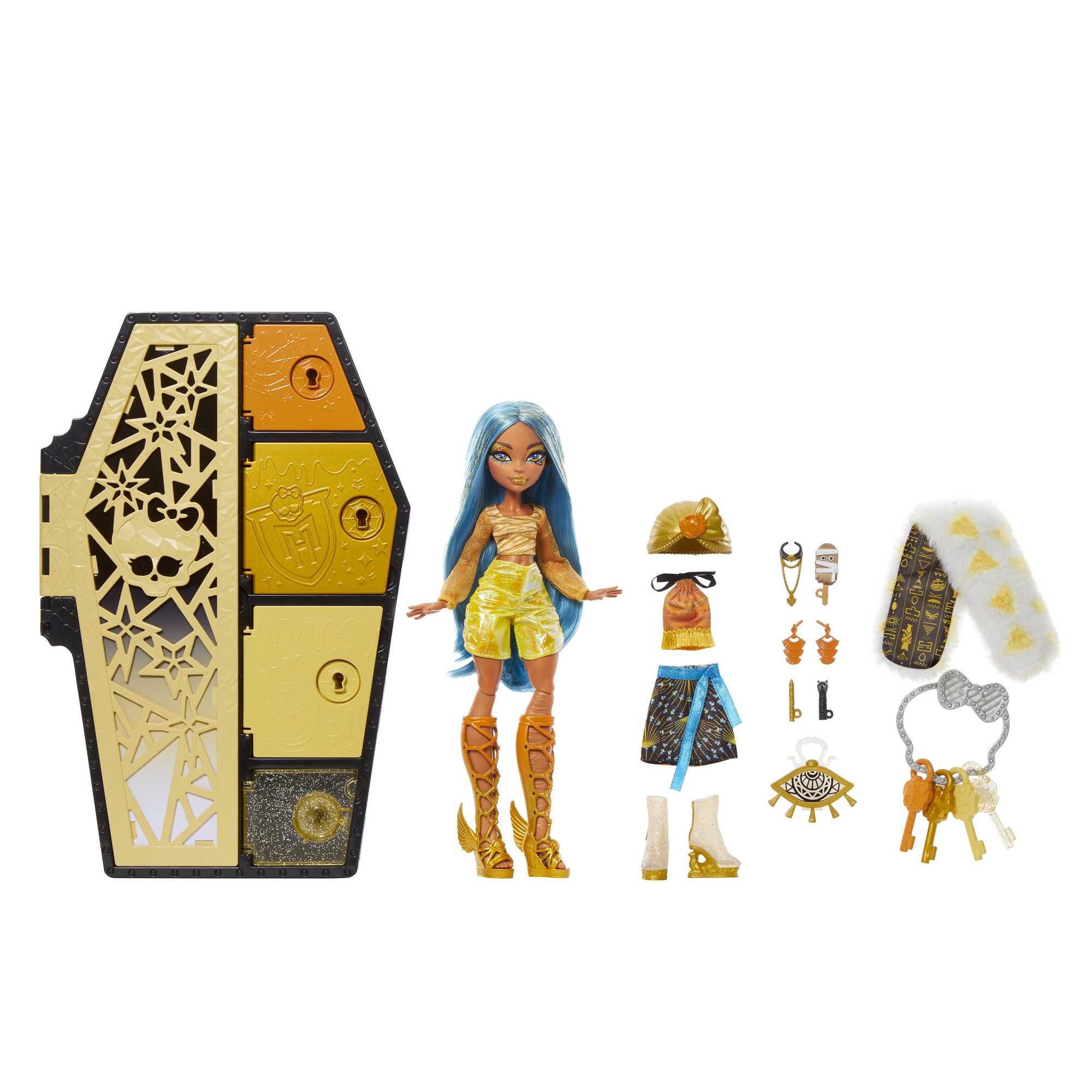 Monster High Doll, Cleo De Nile, Skulltimate Secrets: Fearidescent