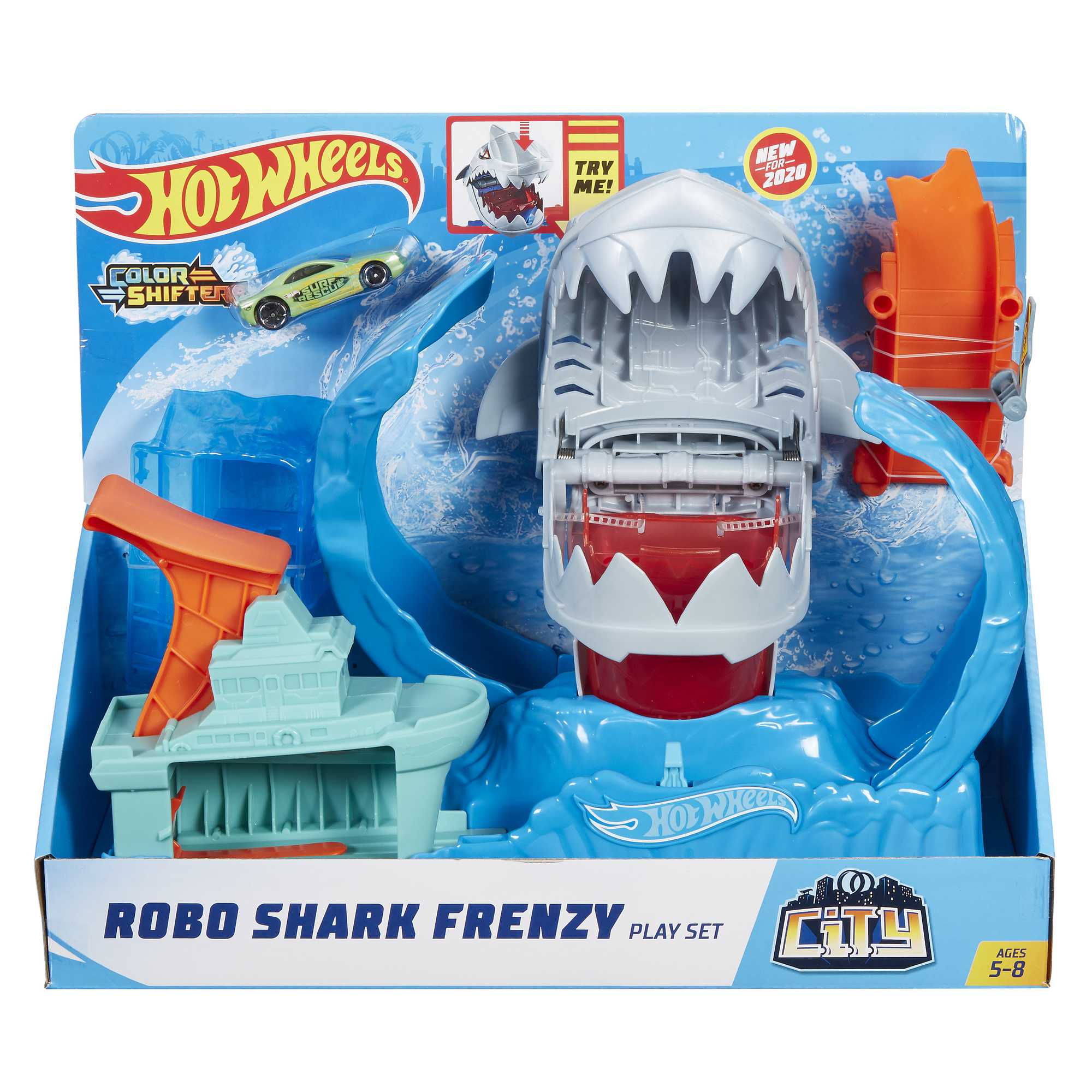 Coffret de Jeu Saut du Requin Color Shifters Ville Hot Wheels