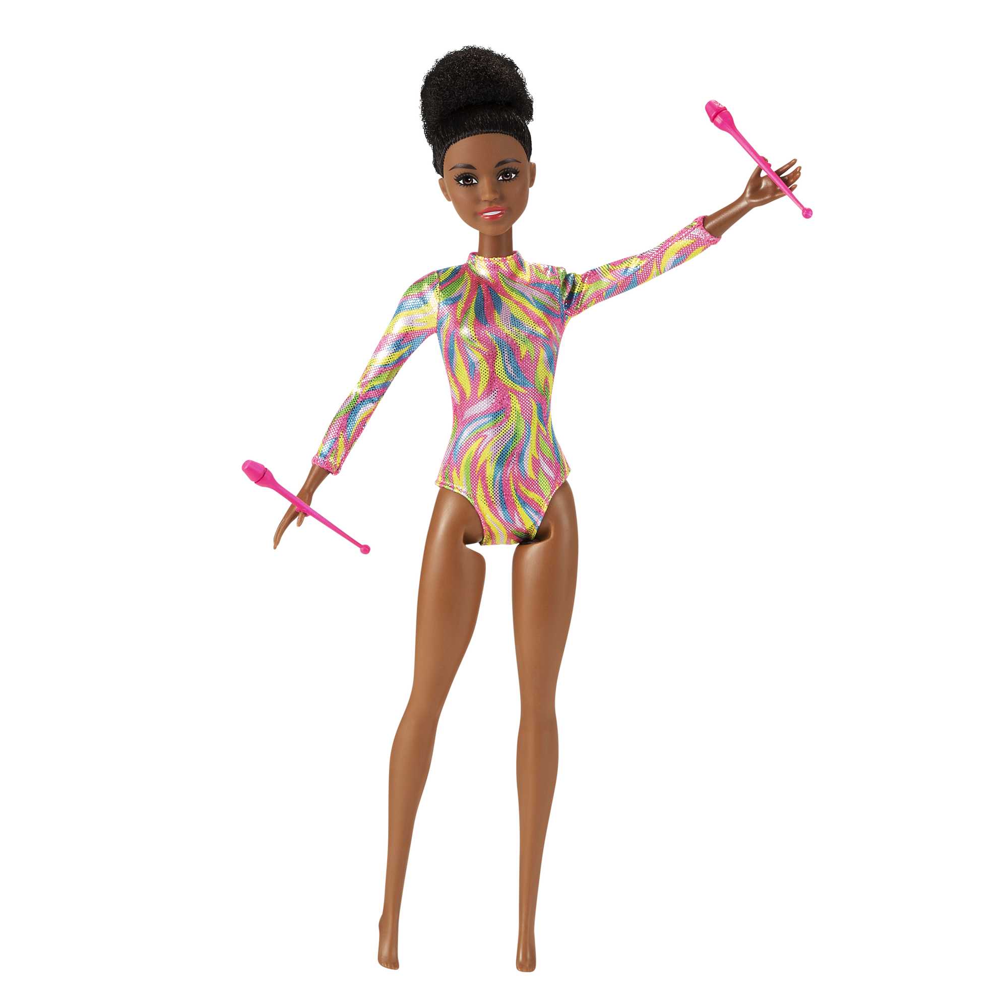 Barbie Rhythmic Gymnast Brunette Doll (12-In/30.40-Cm), Leotard & Accessories