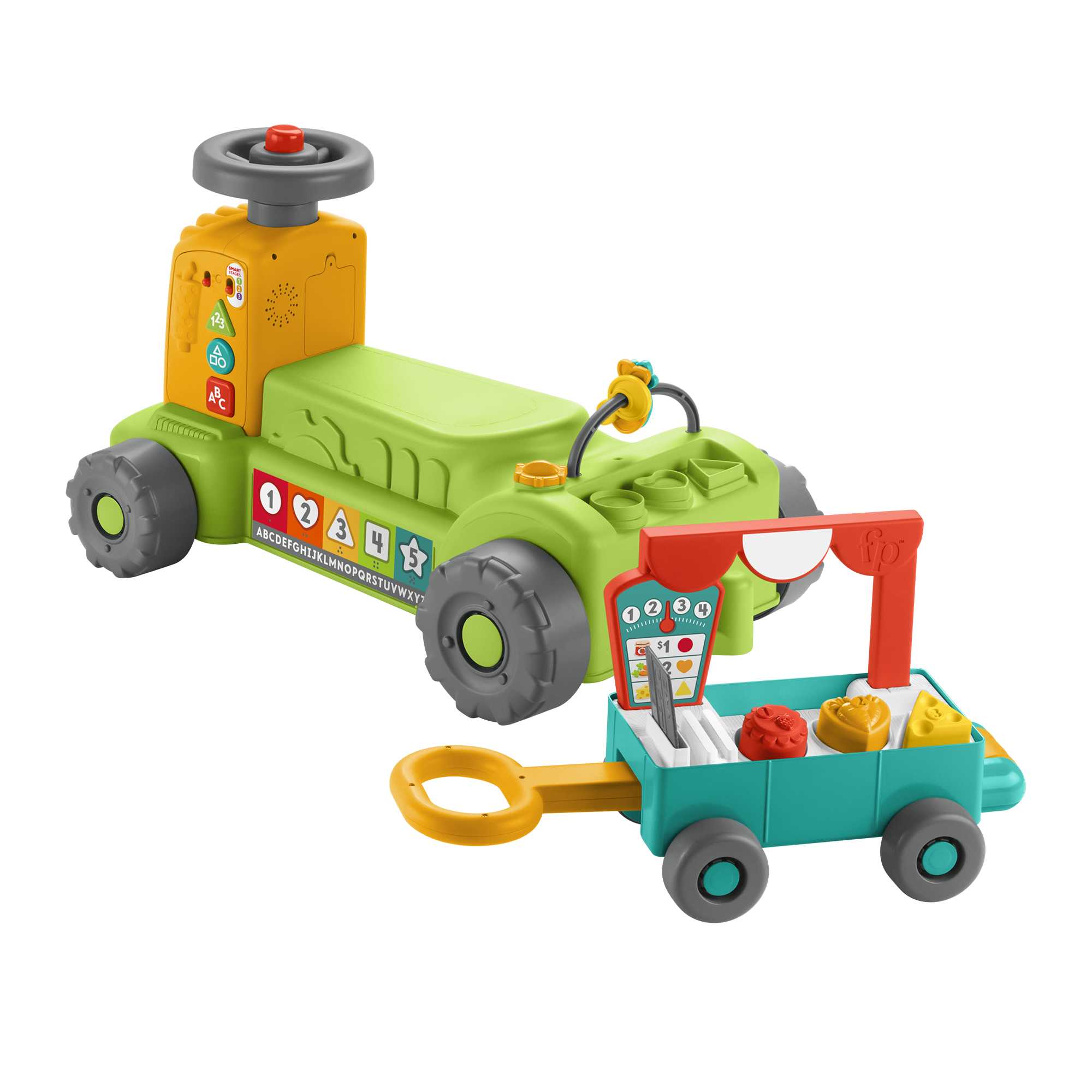 Fisher-Price Rires et Éveil Tracteur de La Ferme Au Marché 4-en-1