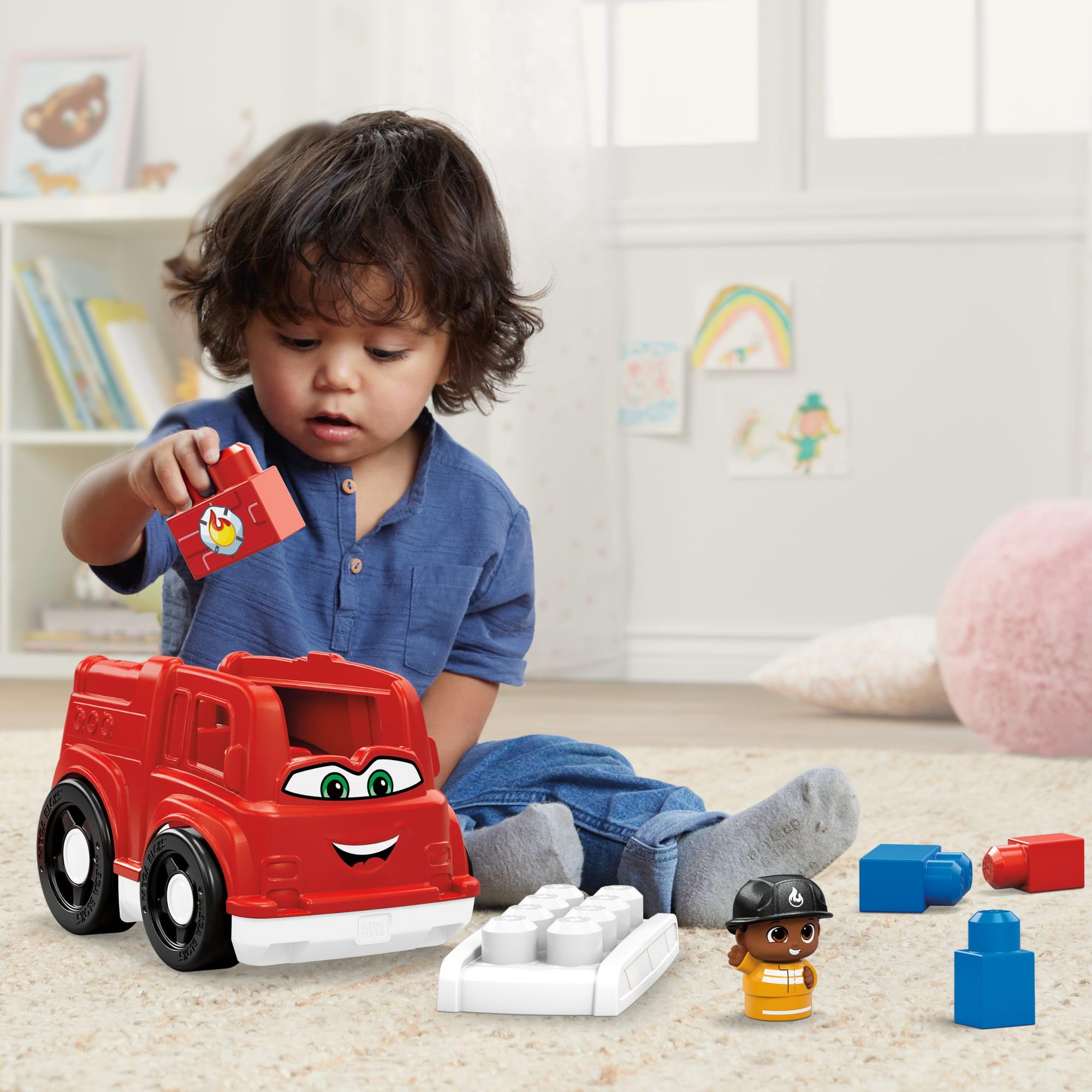 Mega Bloks Juguete de Construcción Pequeño Vehículo de Bomberos
