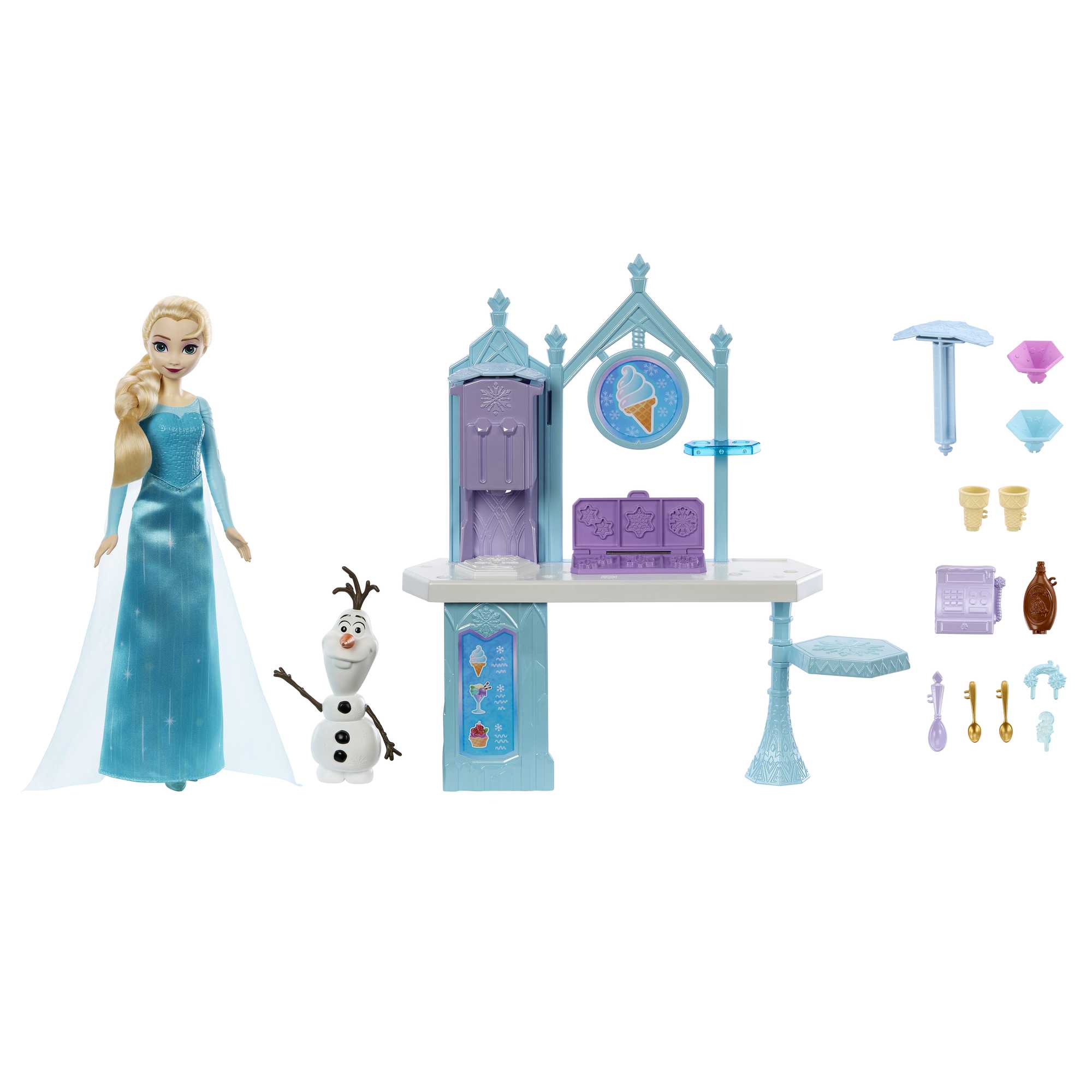 Disney Frozen Conjunto de Brinquedo Carrinho de Doces da Elsa e do Olaf