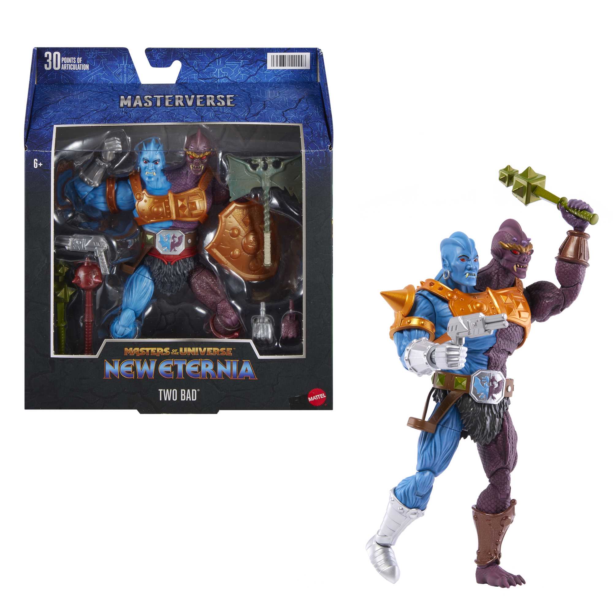 Masters of the Universe Masterverse Figura de Ação Two-Bad de 8.5"