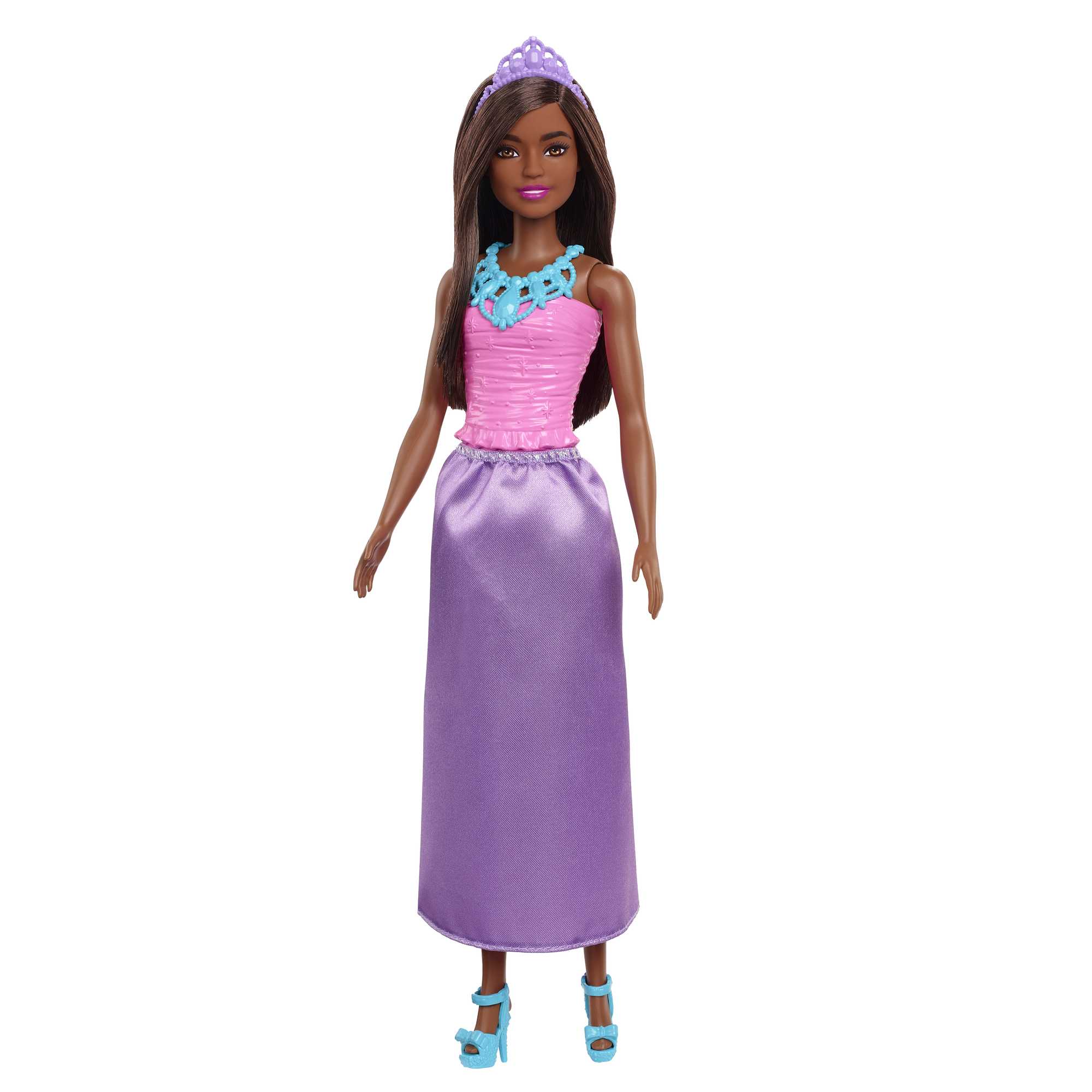 Barbie Fantasía Muñeca Princesa Vestido Rosa y Lila