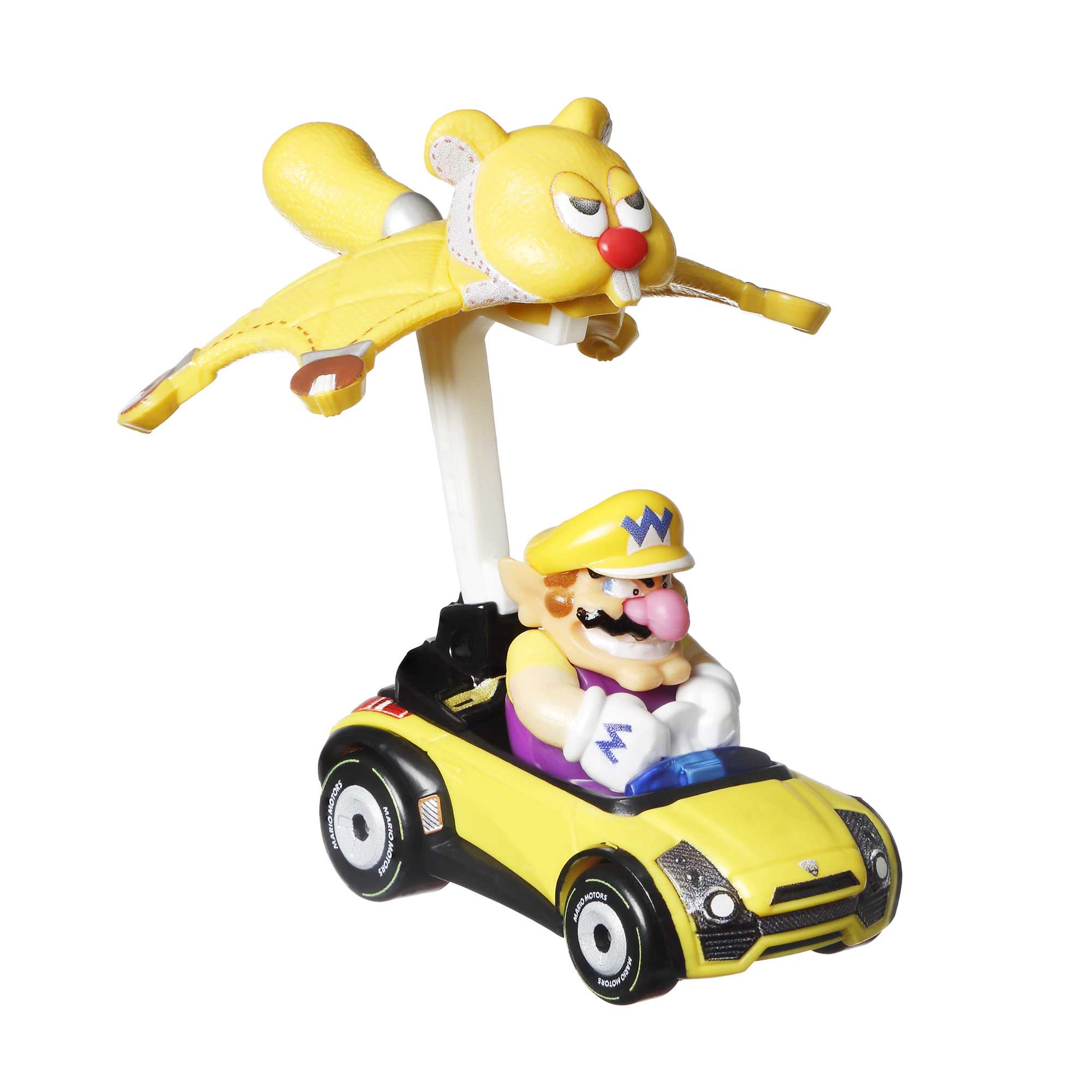 Hot Wheels Mario Kart Vehículo de Juguete Wario Sports Coupe Waddle Wing