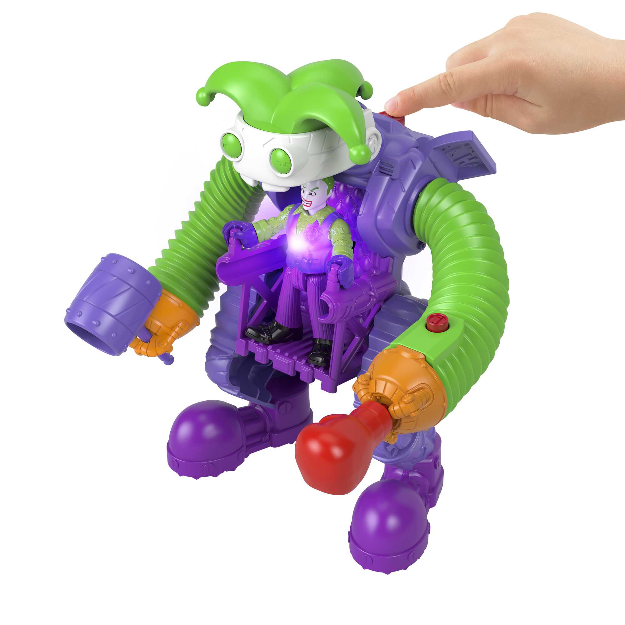 Imaginext DC Super Friends Veículo de Brinquedo Robô de Batalha The Joker
