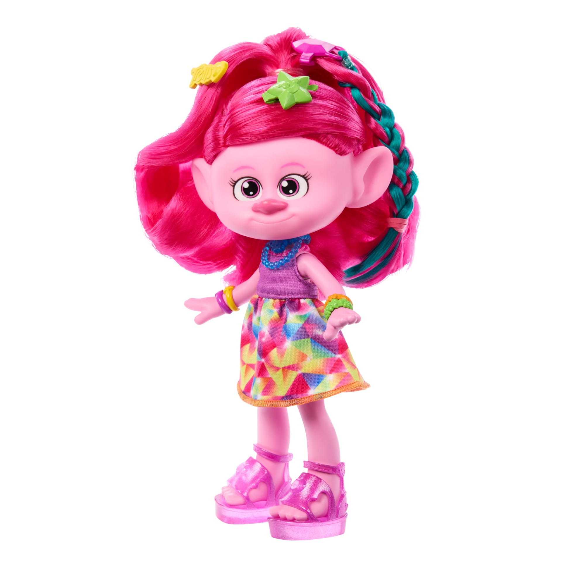 Dreamworks Trolls Band Together Cheveux Pailletés Reine Poppy