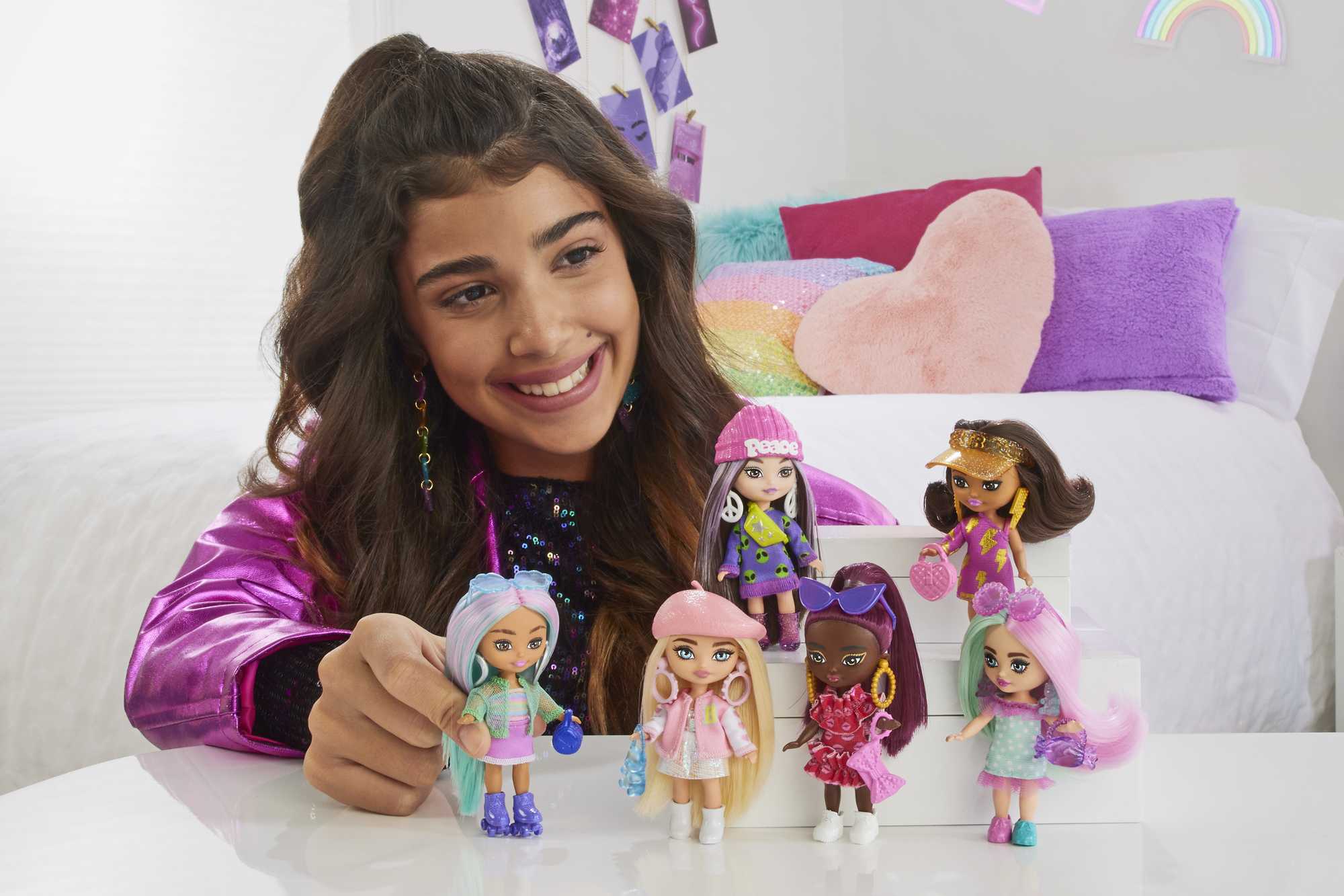 Barbie Extra Mini Minis Boneca Vestido com Raios