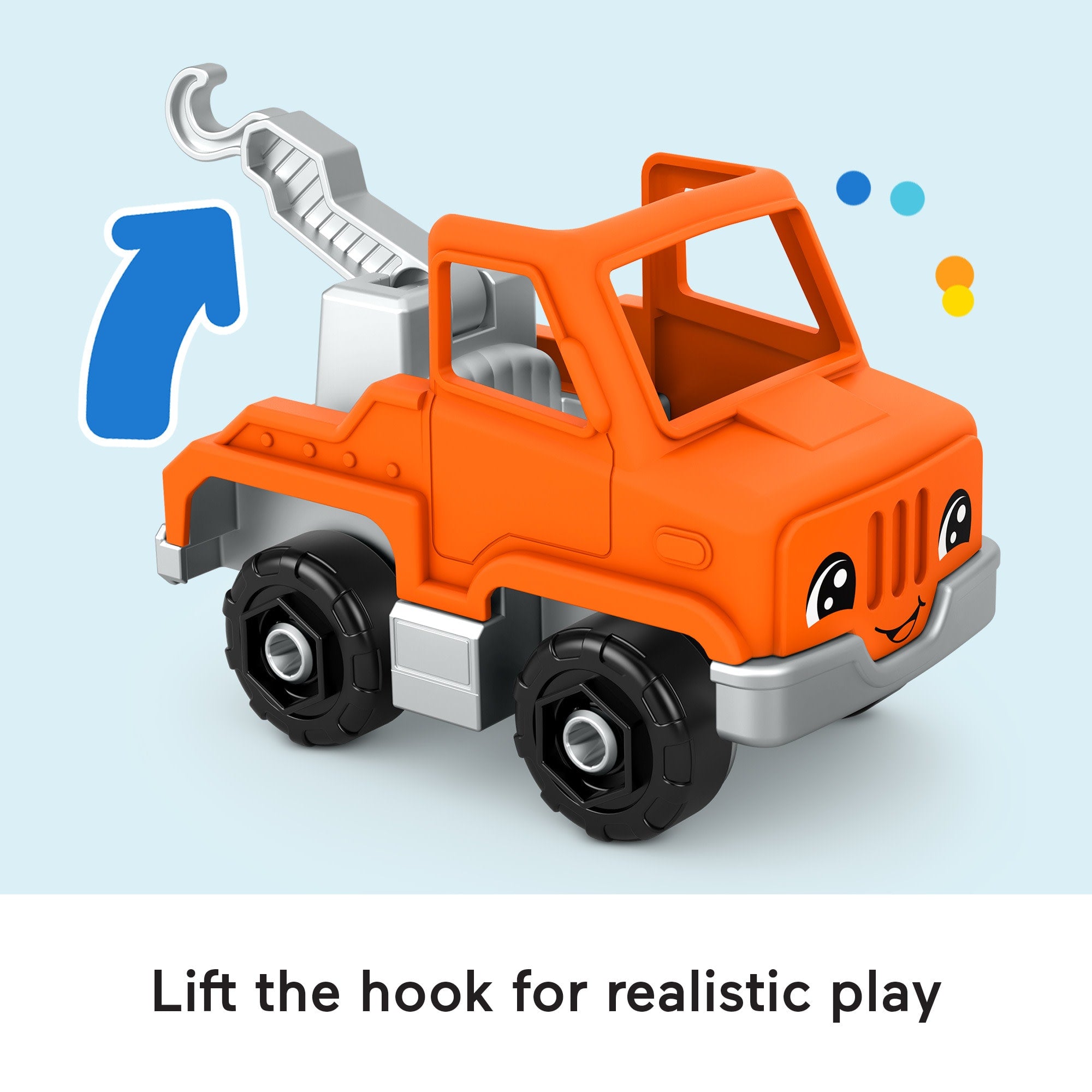 Fisher-Price Little People Help And Go Tow Truck & Figure Set For Toddlers, 2 Pieces