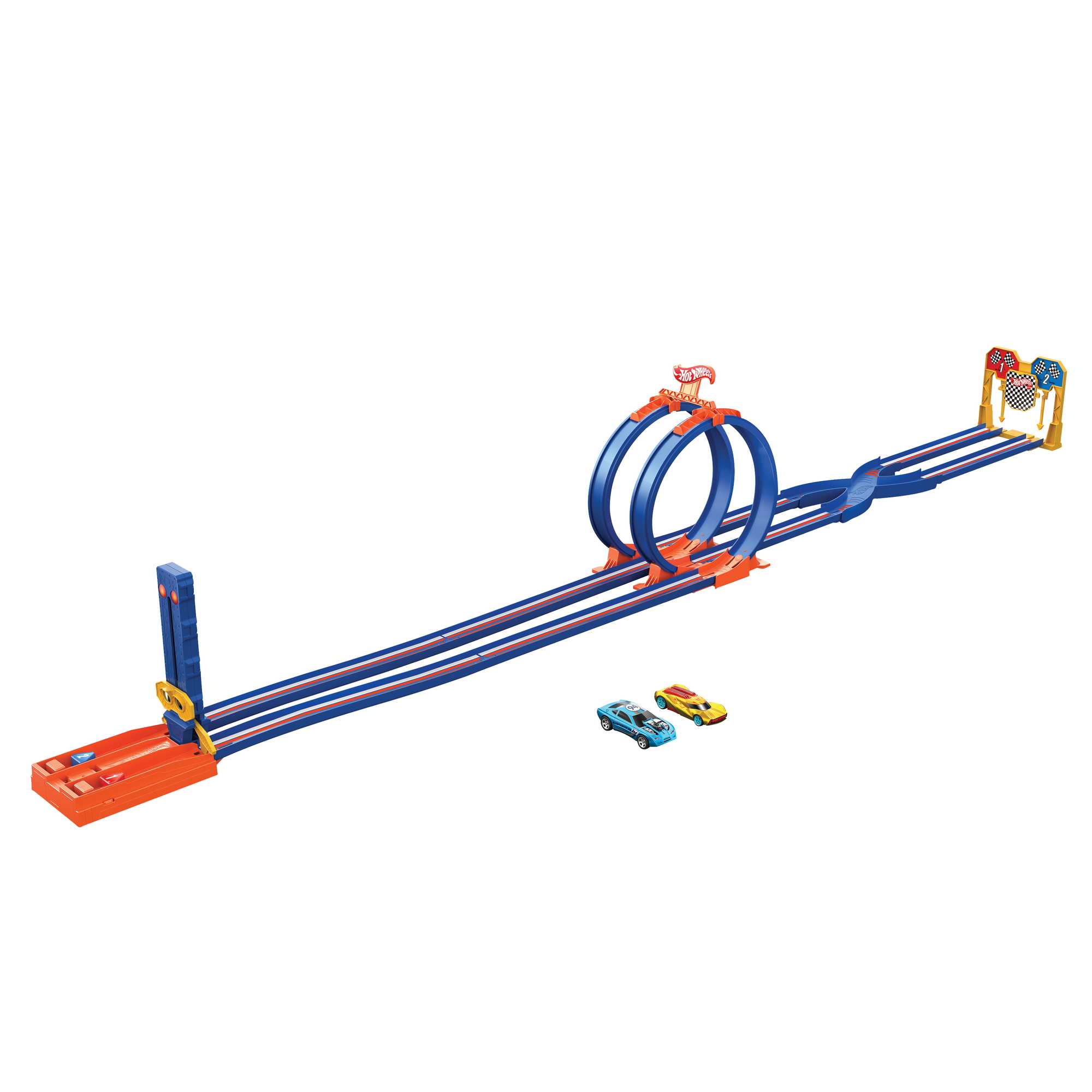 Hot Wheels Launcher Track Extension Mattel Blue And Red Lot Of 2 New