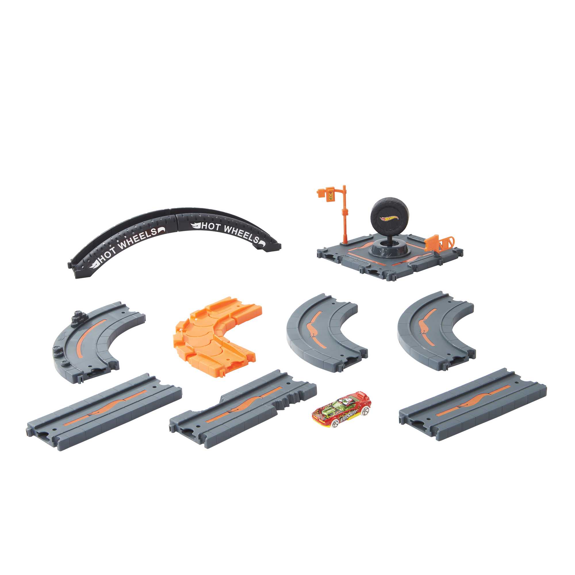 Hot Wheels Ville Coffret D’Extension de Piste, 10 Élém., 1 Véhicule