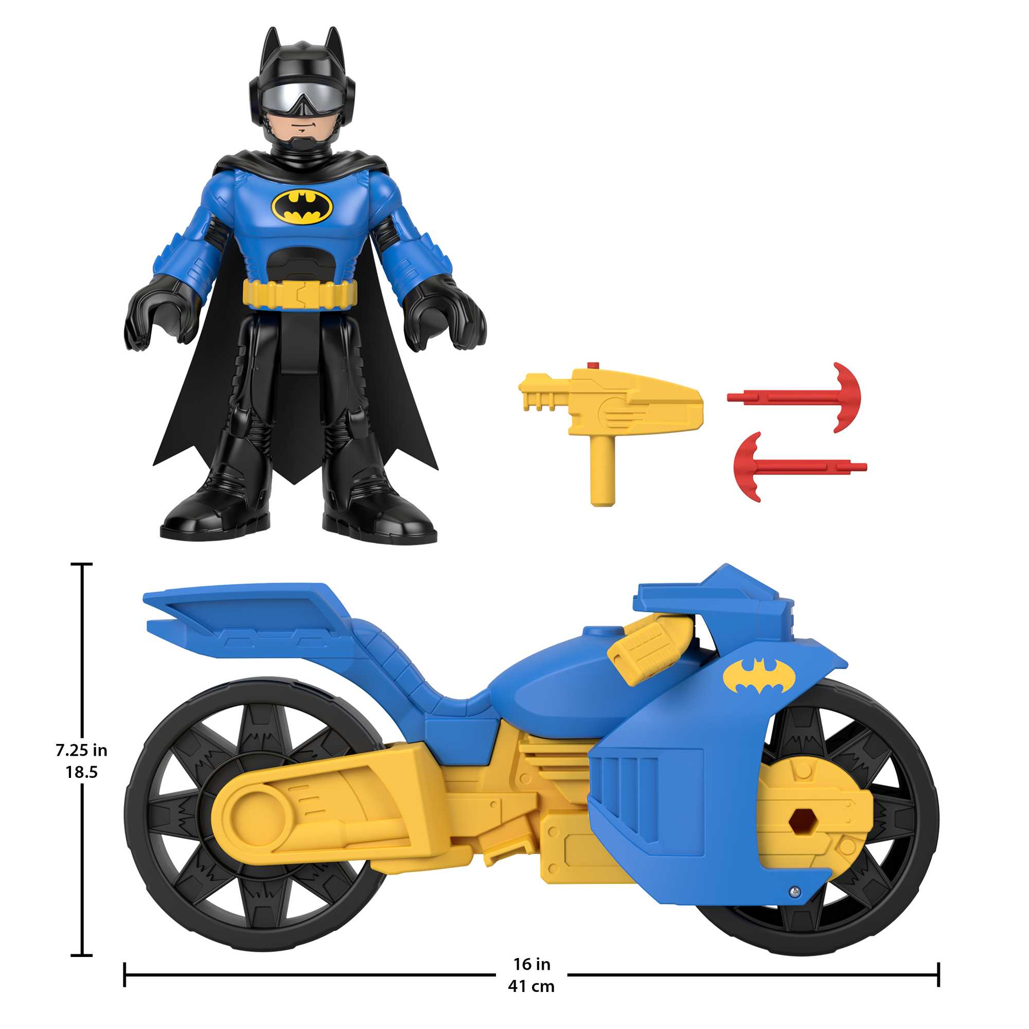 Imaginext DC Super Friends Batman Toys, XL Batcycle And Batman Figure, 10-Inches