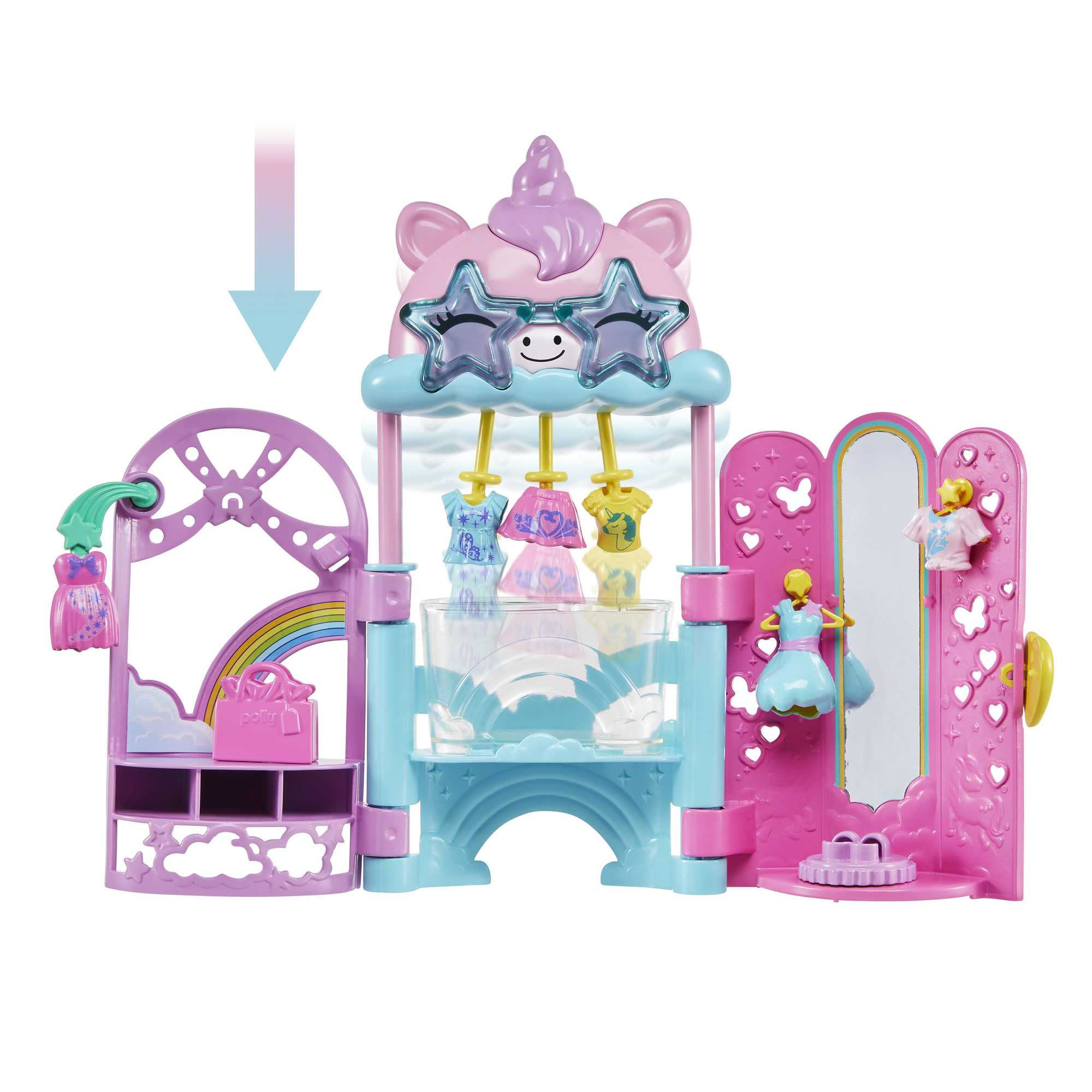 Polly Pocket Coffret de Jeu Studio Glamour, 2 Poupées, 19 Access.