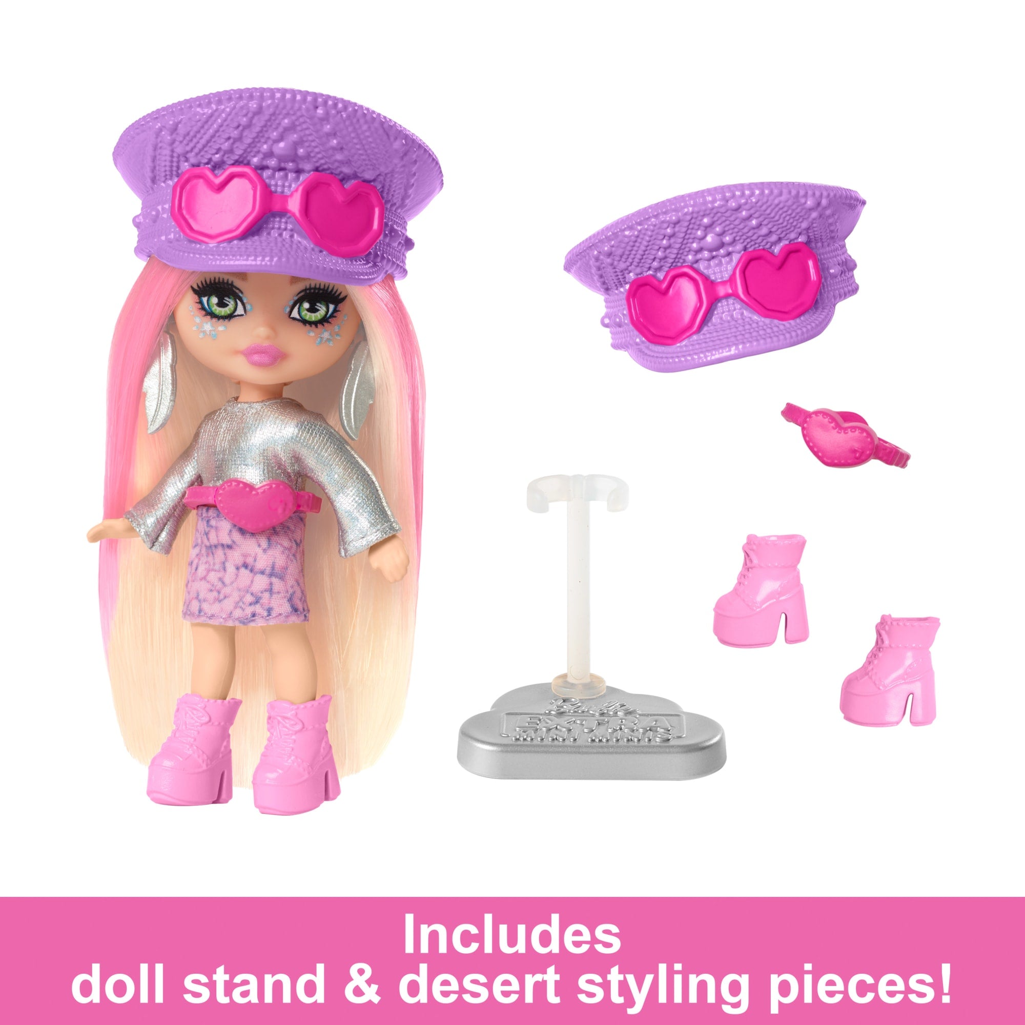 Barbie Extra Mini Minis Travel Doll With Desert Fashion, Barbie Extra Fly