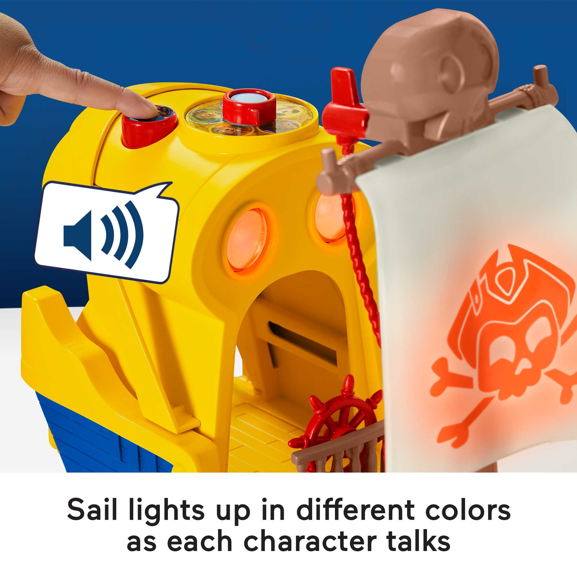 Fisher-Price Santiago Of the Seas Pirate Ship El Bravo Playset With Lights & Sounds For Child 3Y+