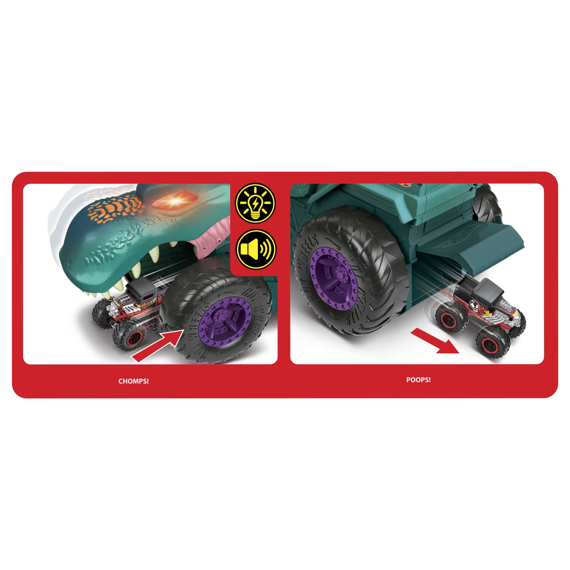 Hot Wheels Monster Trucks Car Chompin' Mega-Wrex Vehicle