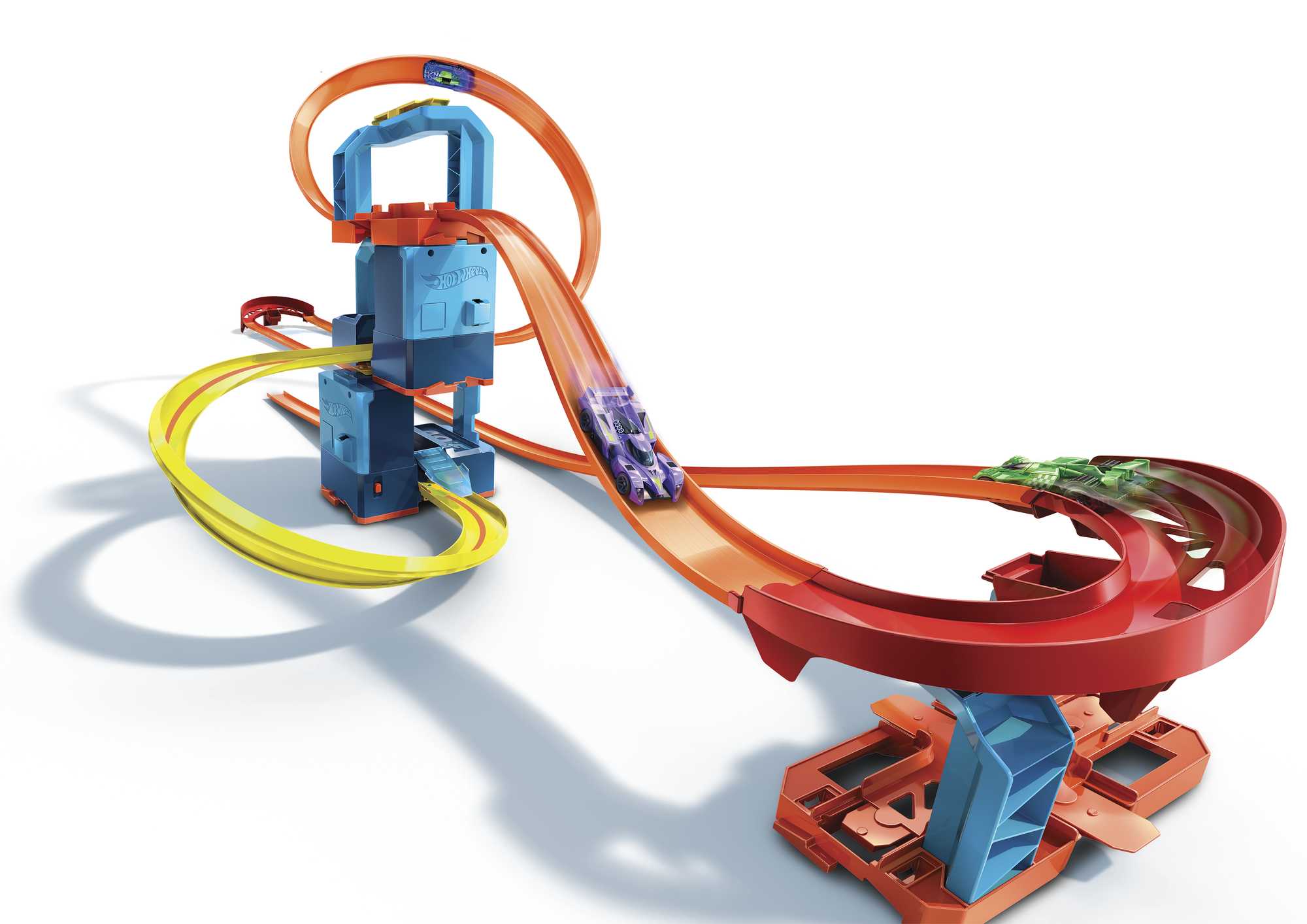 Hot Wheels Toy Car Track Set Loop Stunt Champion, Dual-Track Loop with  Dual-Launcher, Includes 1:64 Scale Toy Car