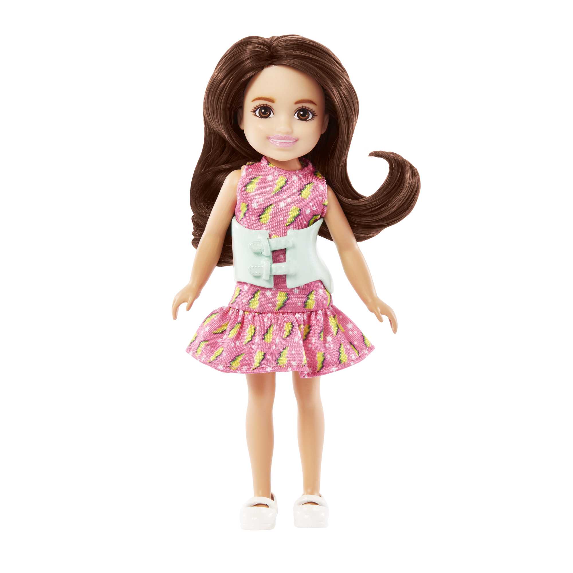 Explore Chelsea small dolls, like this adorable doll wearing a pink dress  and scoliosis brace for spine curvature. Shop Barbie dolls and gifts at  Shop.Mattel.com.