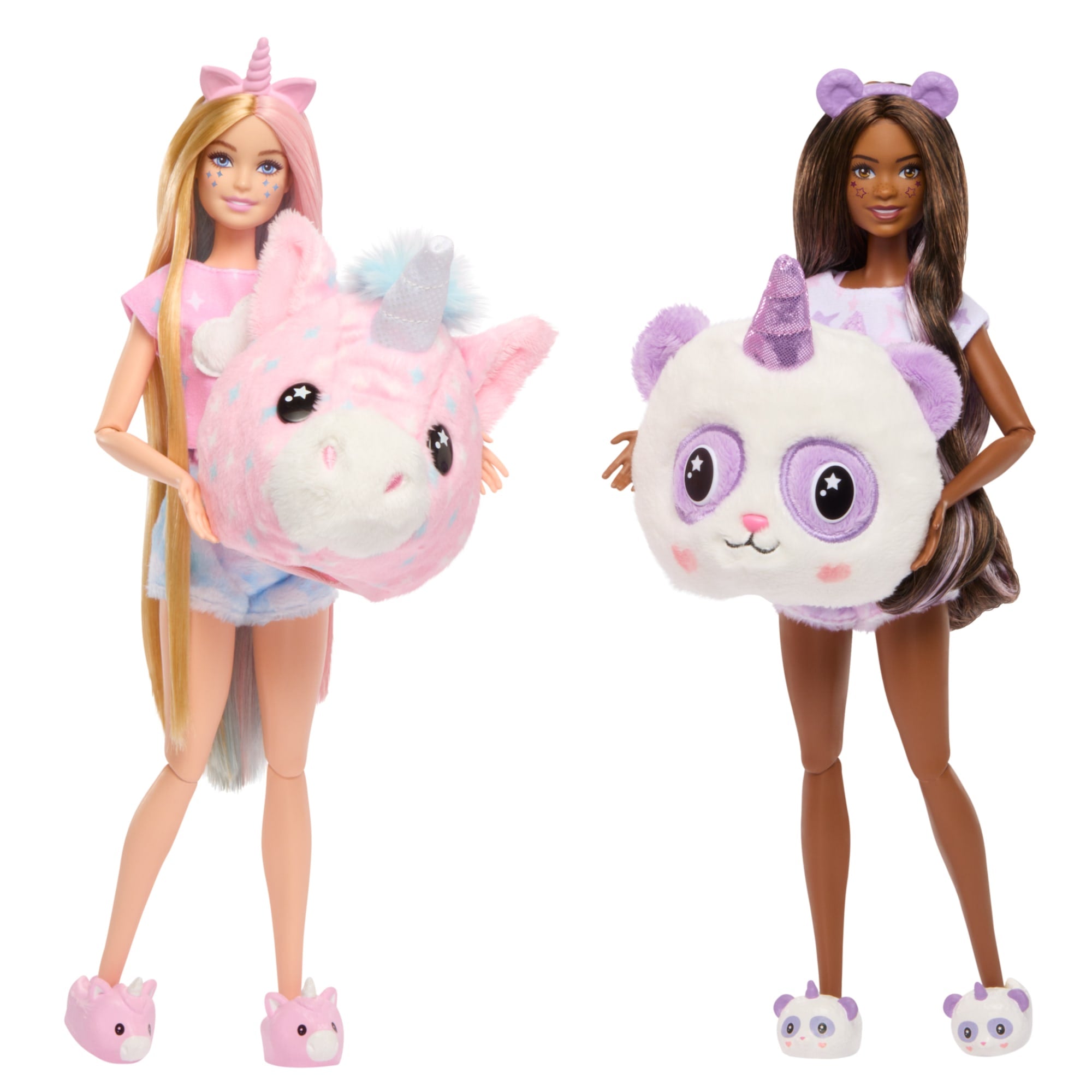 Barbie Cutie Reveal Slumber Party Gift Set With 2 Dolls & 2 Pets, 35+ Surprises, Cozy Cute Tees