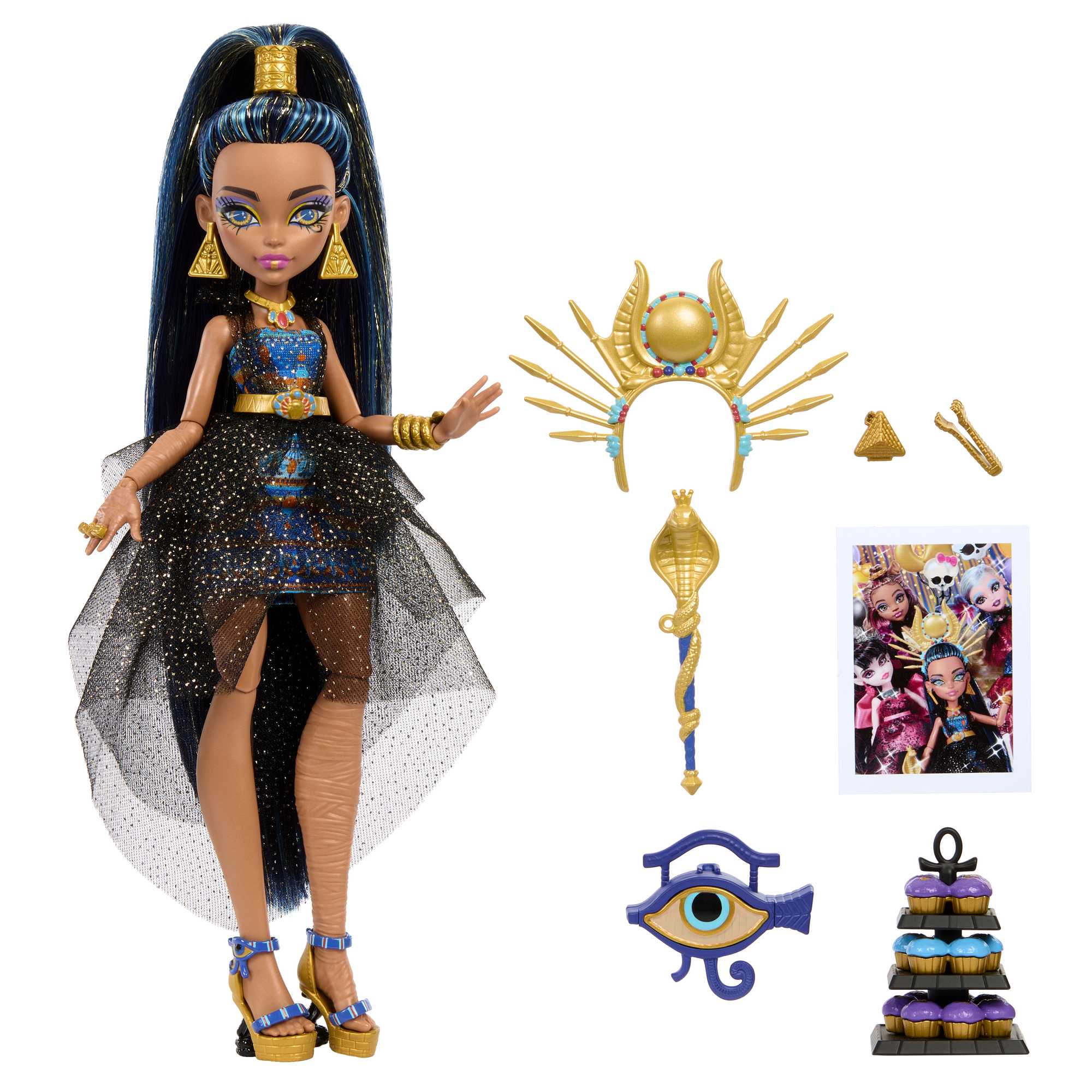Monster High Bal des Monstres Cleo de Nile, Robe de Soirée, Acc.
