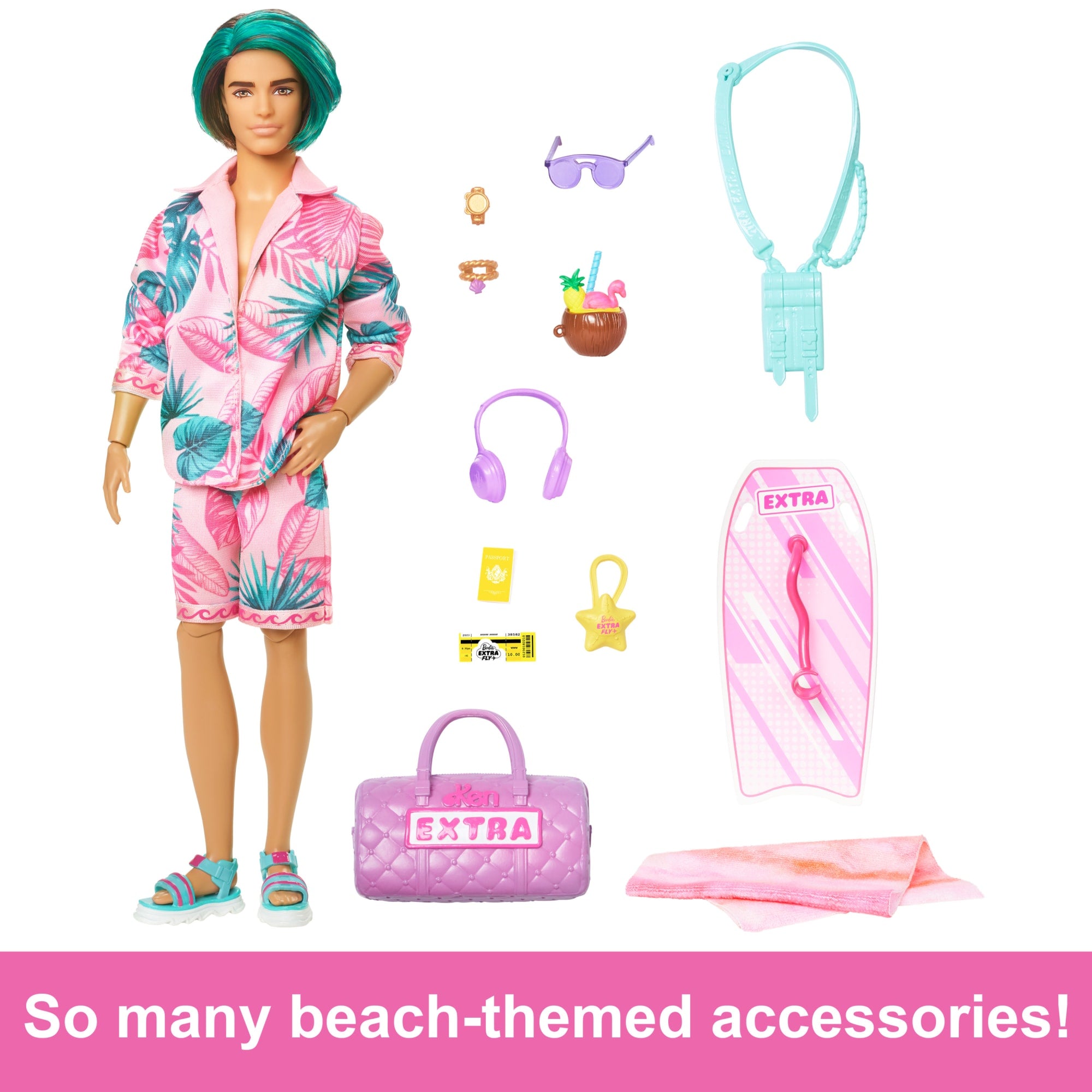 Ken Doll with Beach Look, Barbie Extra Fly