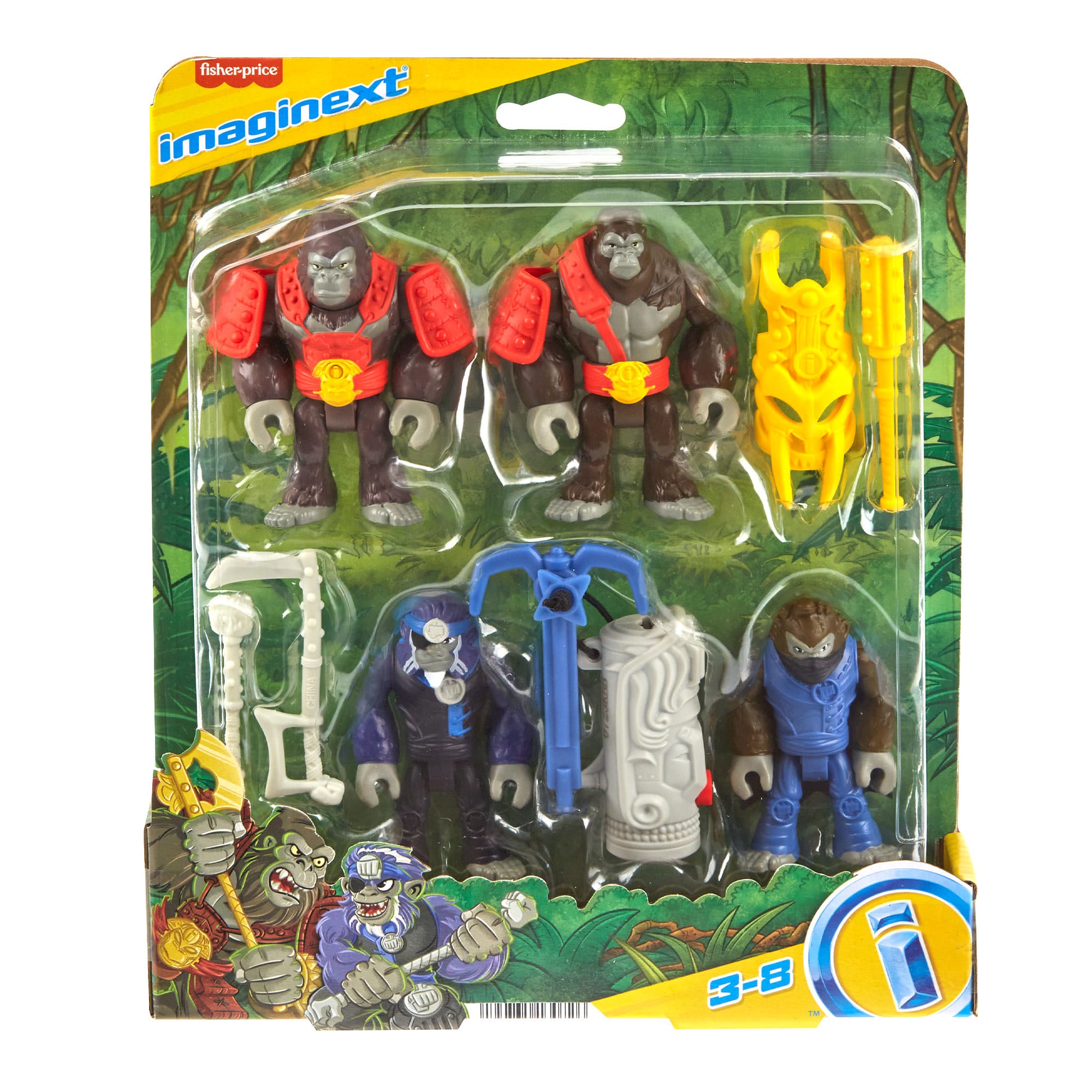 Fisher-Price Imaginext-Armée Singe vs Gorille-Coffret de Figurines