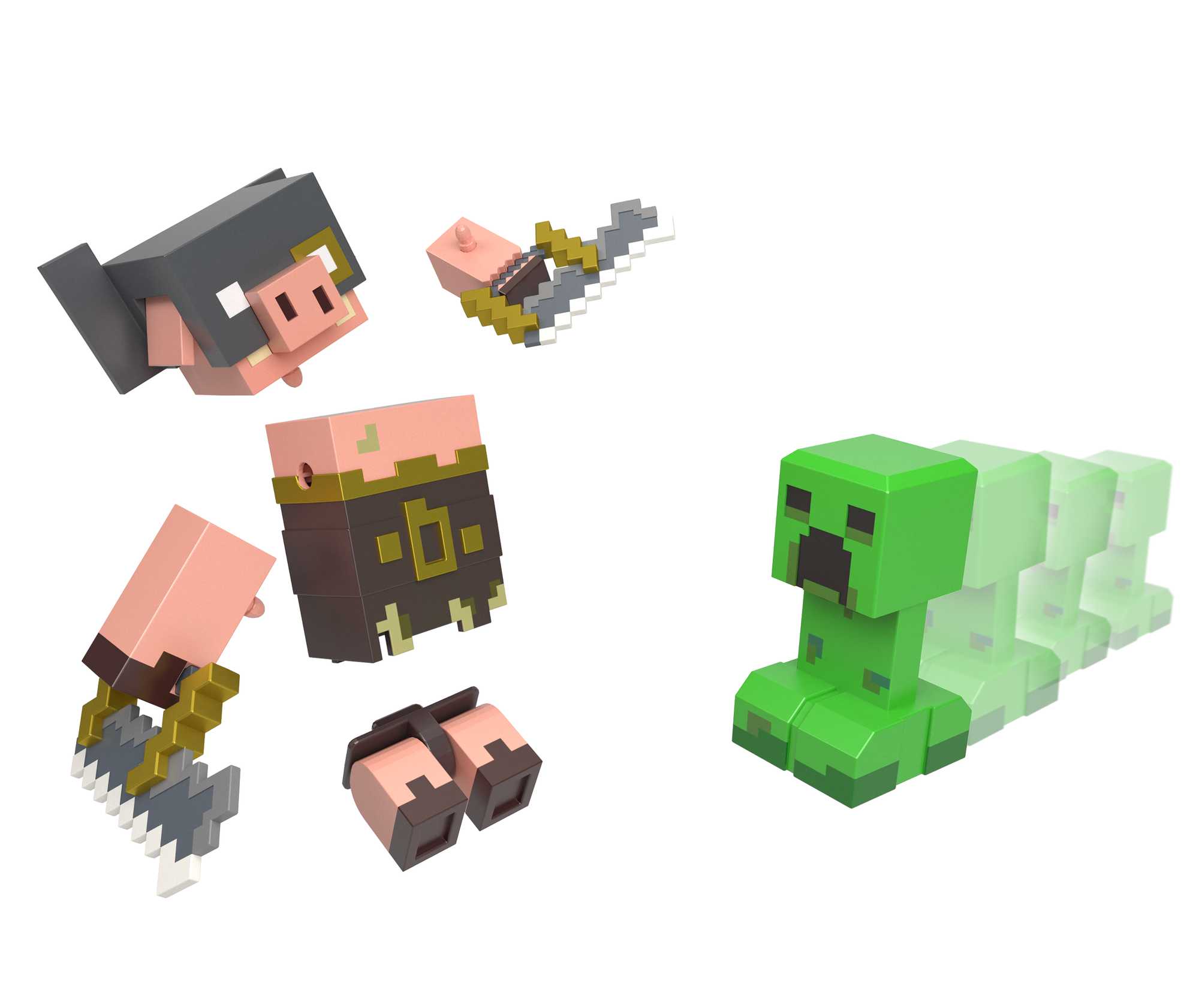 Minecraft-Legends-Coffret de 2 Figurines-Assortiment, Cadeaux enfants