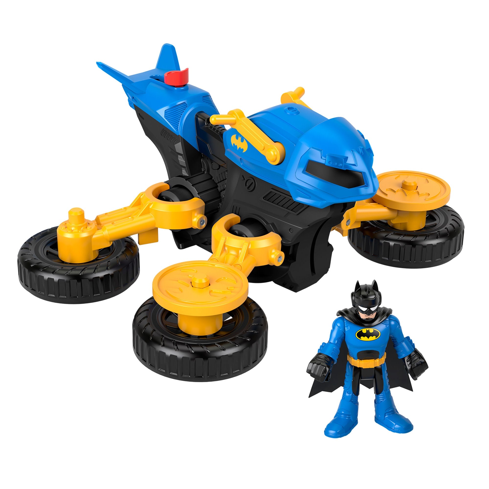 Imaginext DC Super Friends Batman Toy Figure & Transforming Batcycle, Preschool Toys