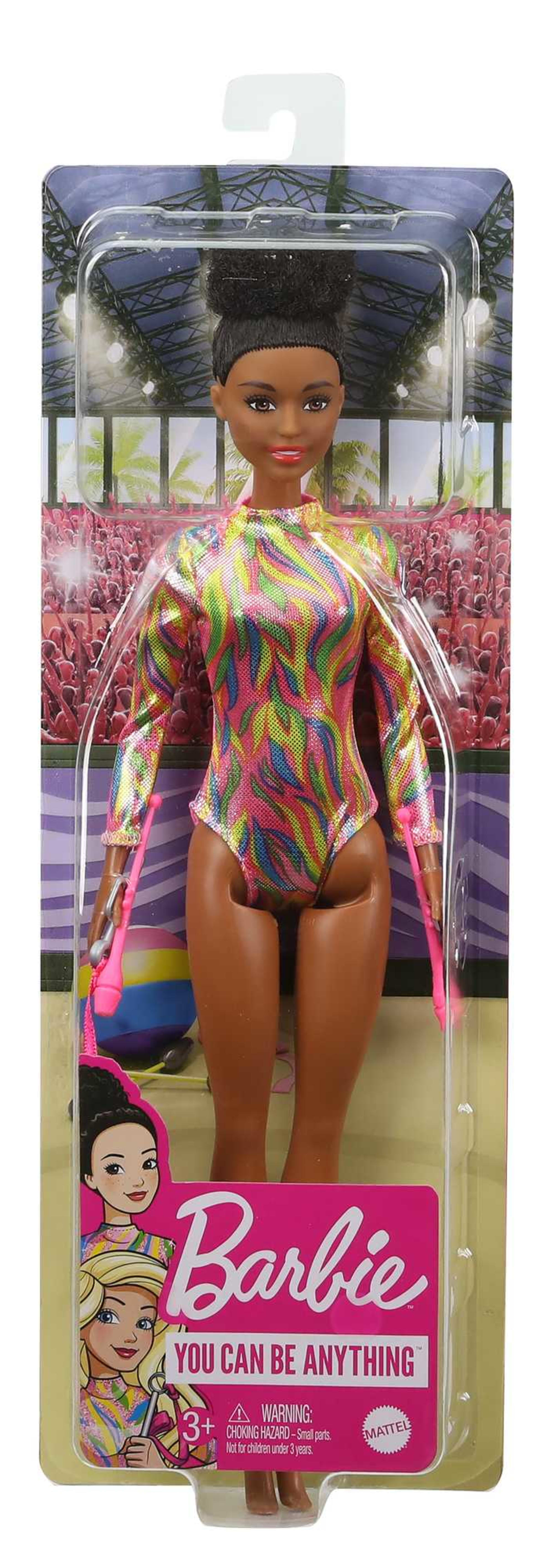 Barbie Rhythmic Gymnast Brunette Doll (12-In/30.40-Cm), Leotard & Accessories