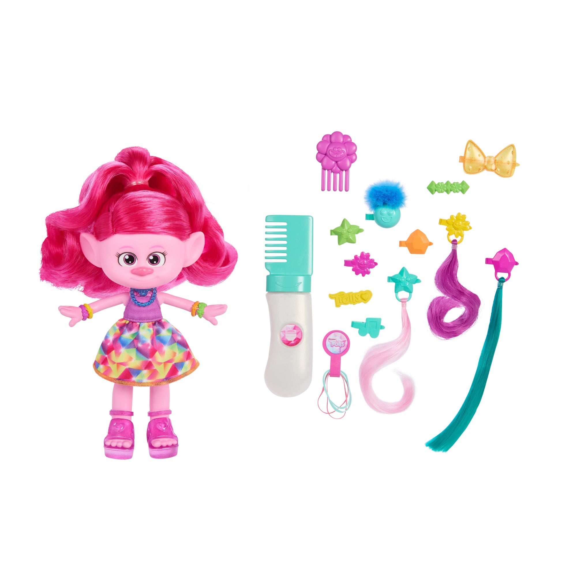Trolls Muñeca Poppy Peinado Mágico