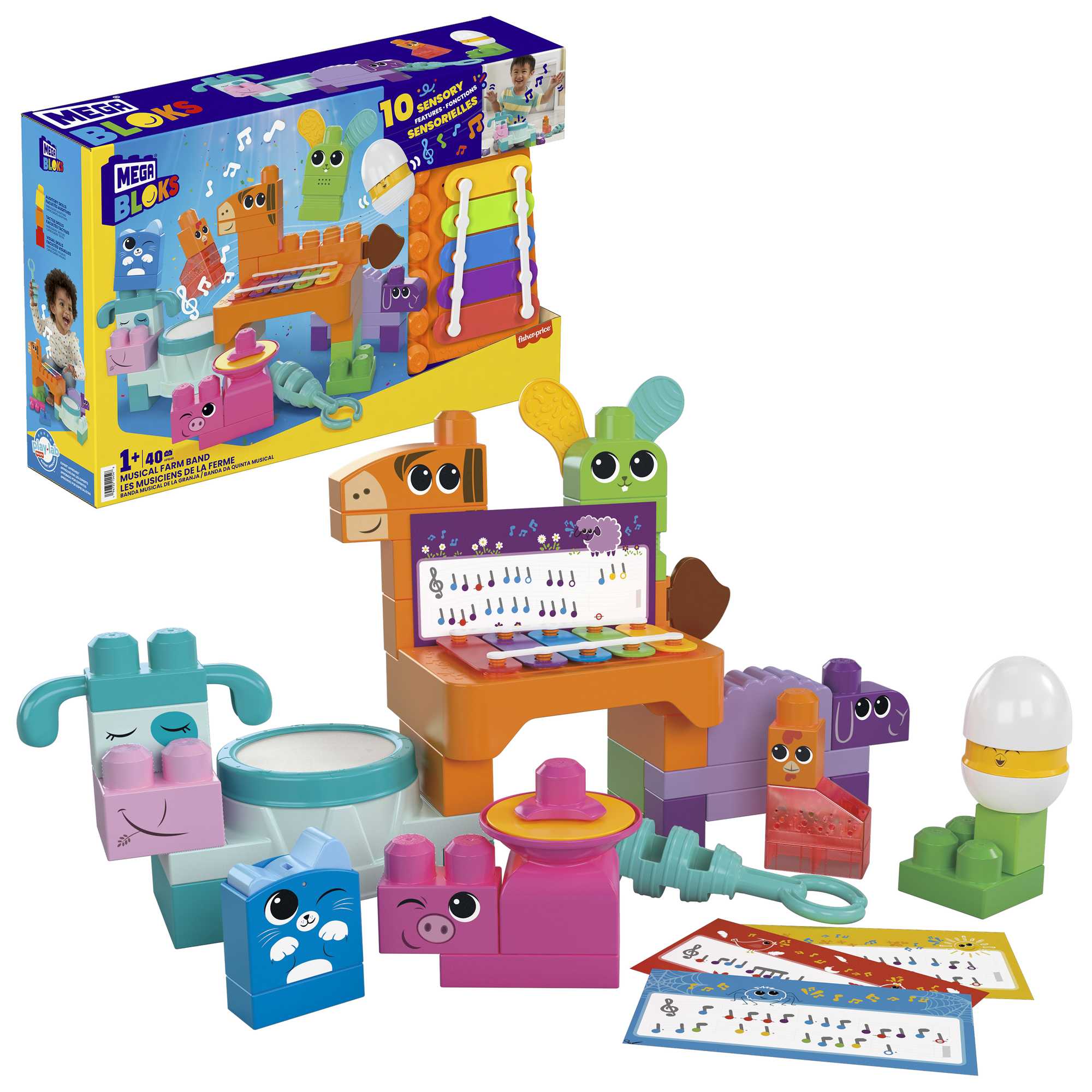 Mega Bloks Sensory Features Juguete de Construcción Granja Musical