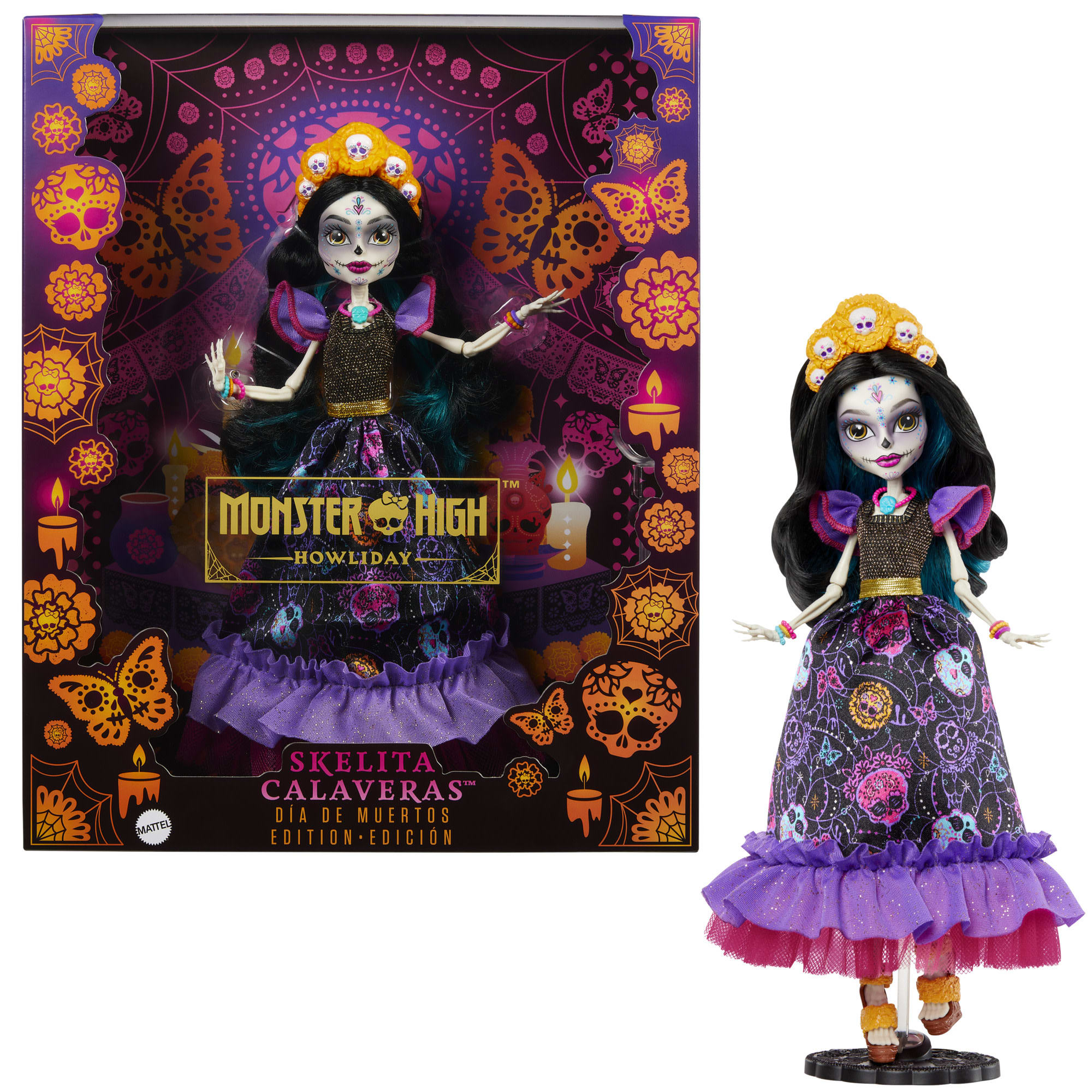 Monster High Poupée Día De Muertos Skelita Calaveras | Mattel