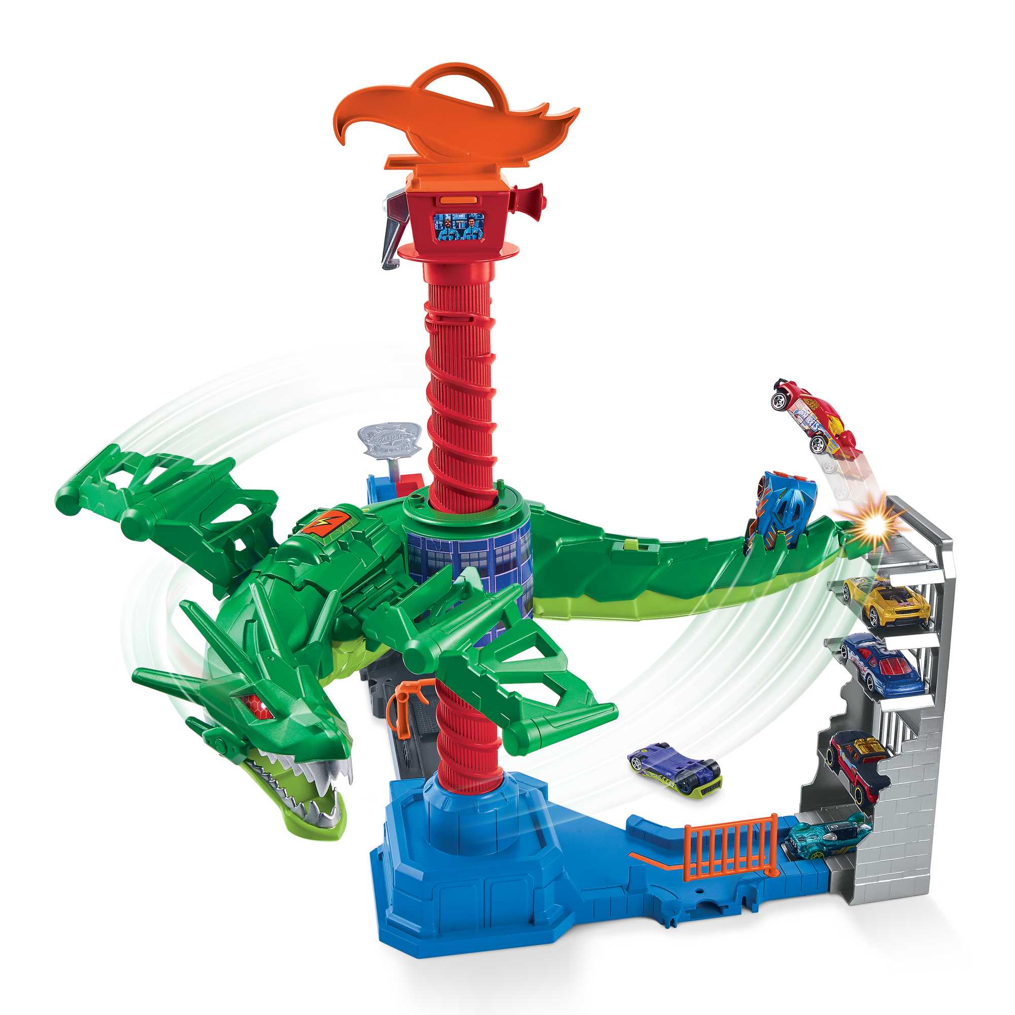  Hot Wheels Dragon Blast Play Set with Launcher for