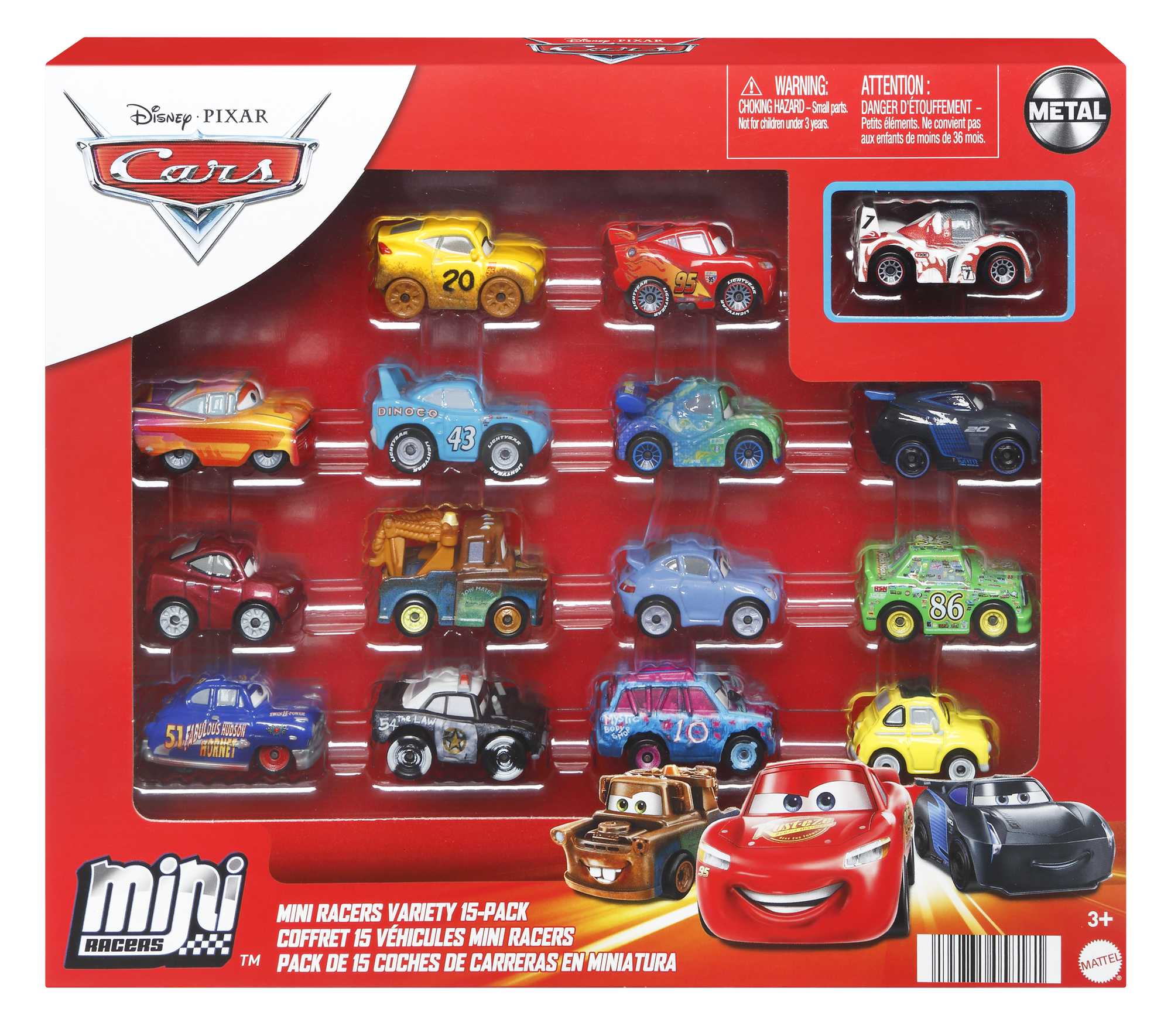 Disney and Pixar Cars Toys, 15-Pack Toy Cars